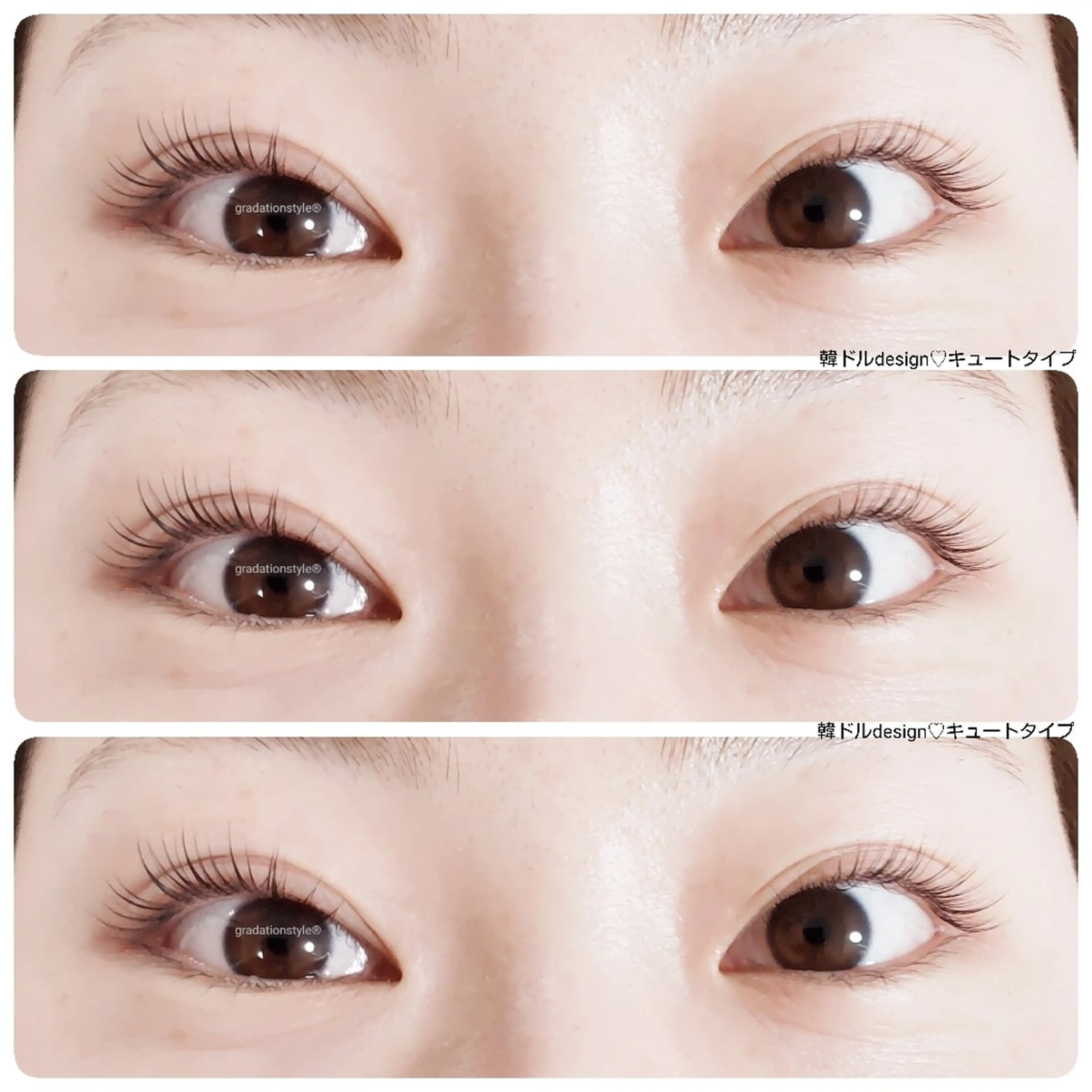 マツエク・マツパ 束感まつ毛 キュート マツパ 🎼グラデーション スタイル札幌♫*⁠✧のマツエク・マツパデザイン
