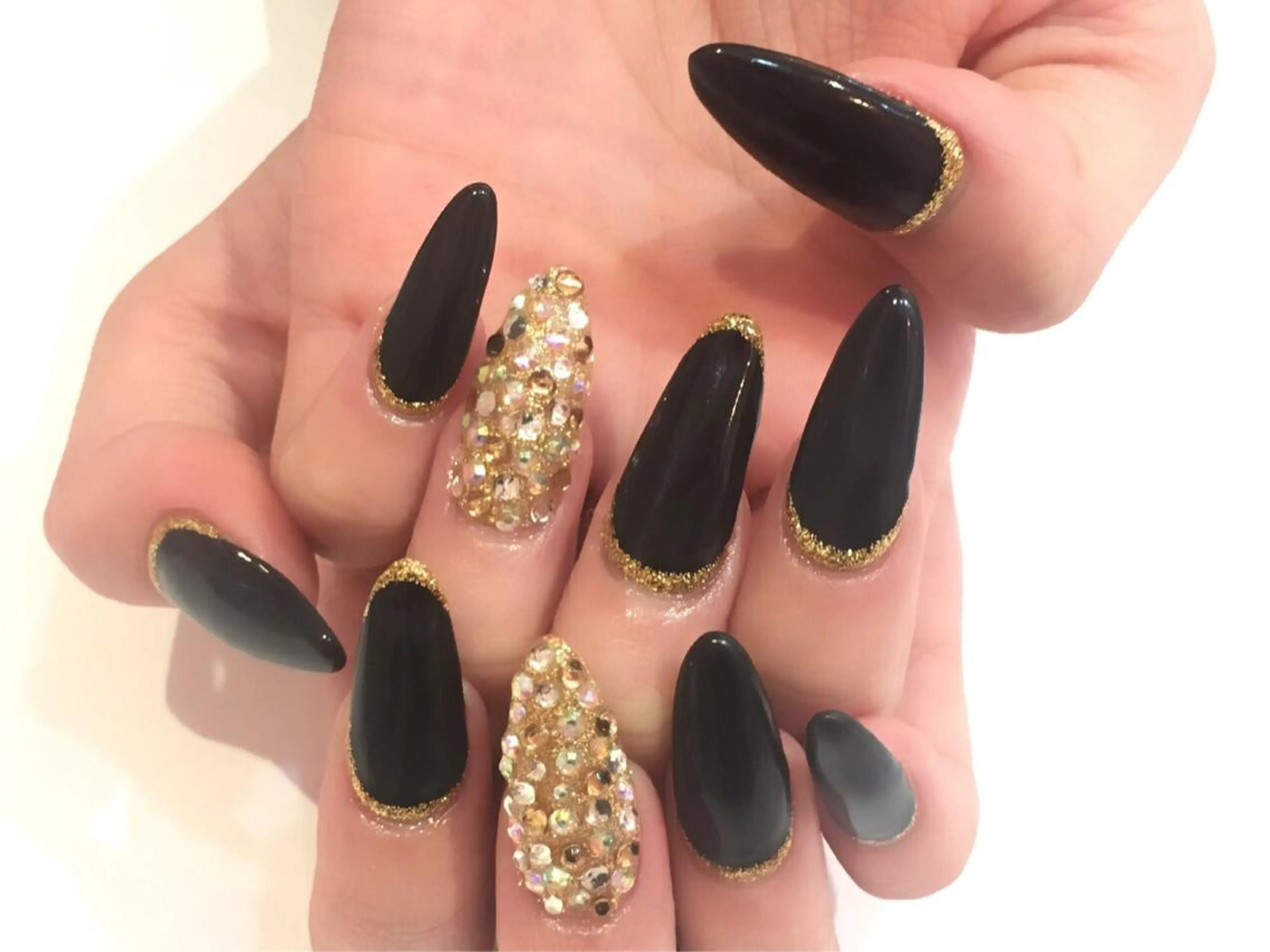 ロング カラー メンズ キッズ ネイル アートネイル キラキラネイル 持ち込み スカルプネイル ストーンネイル NAILSGOGO shibuyaのネイルデザイン