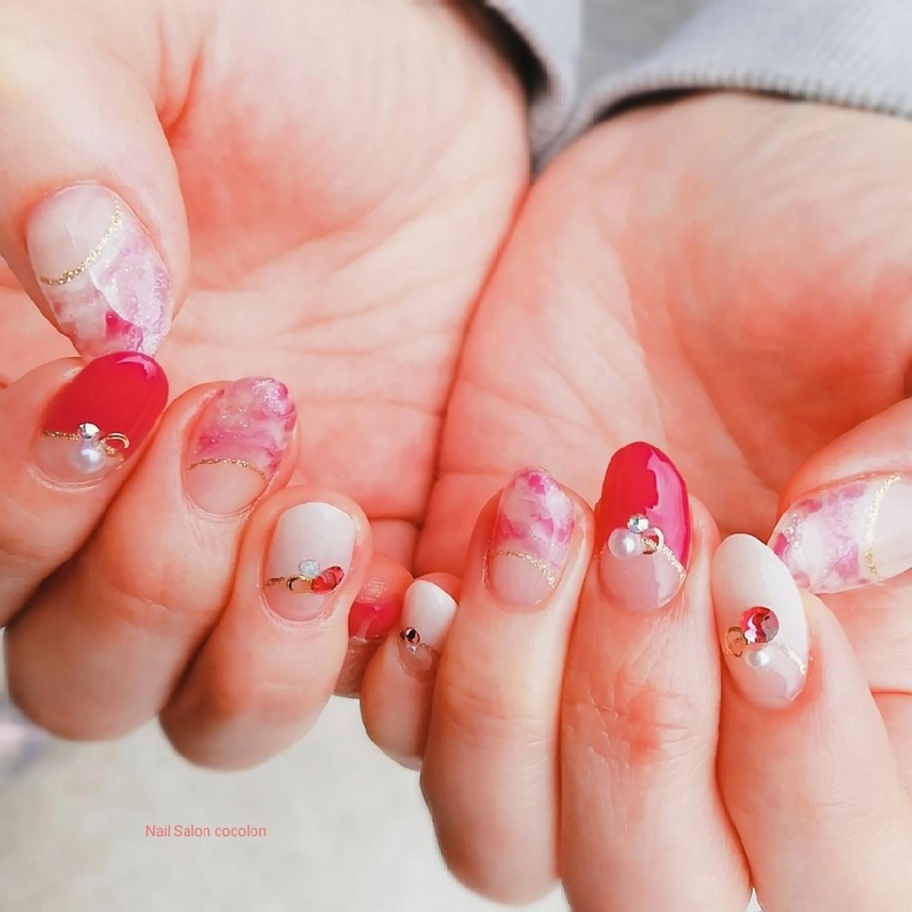 ネイル アートネイル フレンチネイル ハンドネイル 柴崎 美幸のネイルデザイン