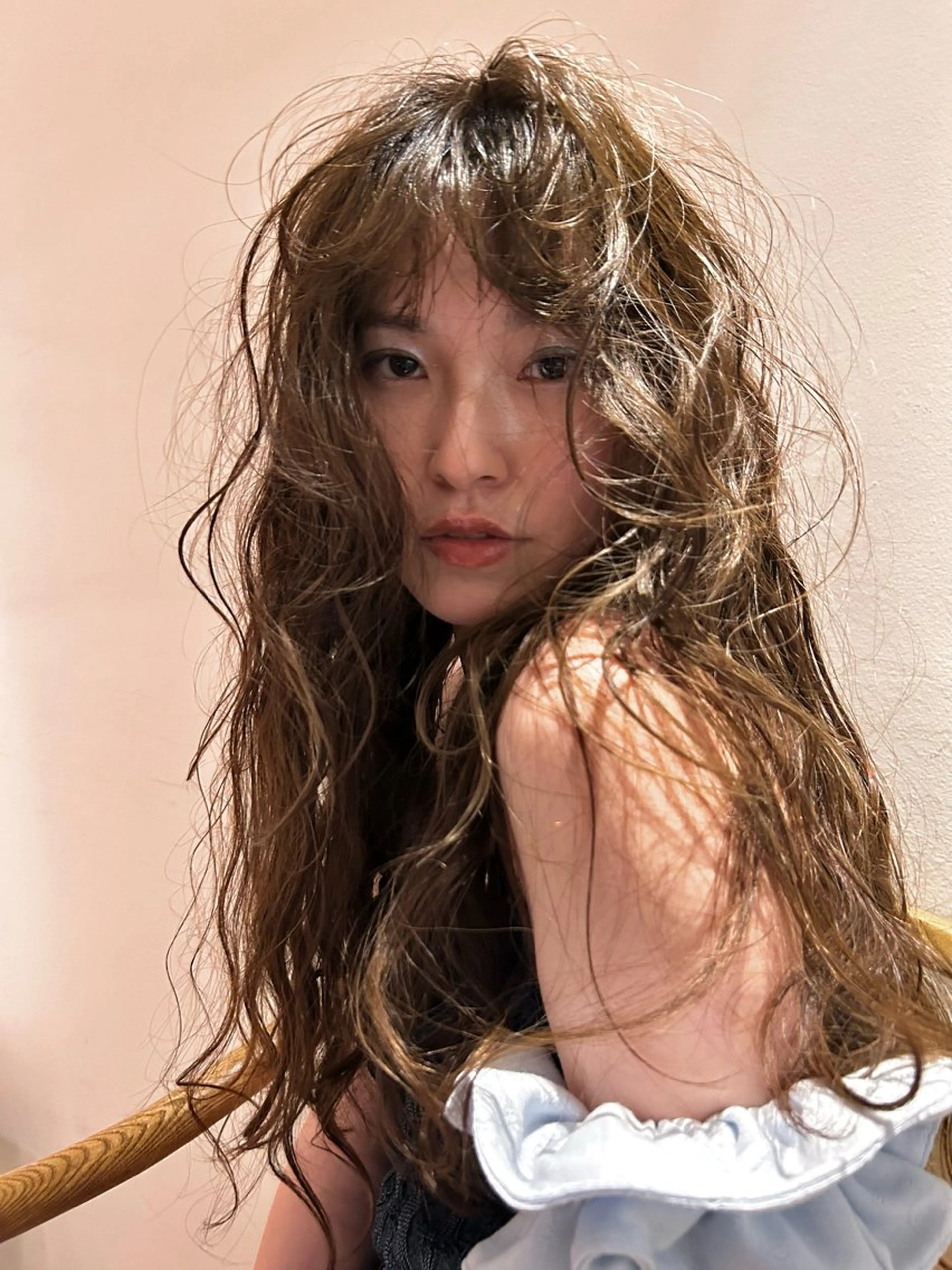 セミロング パーマ デザインカット/ パーマ/nanaのヘアスタイル