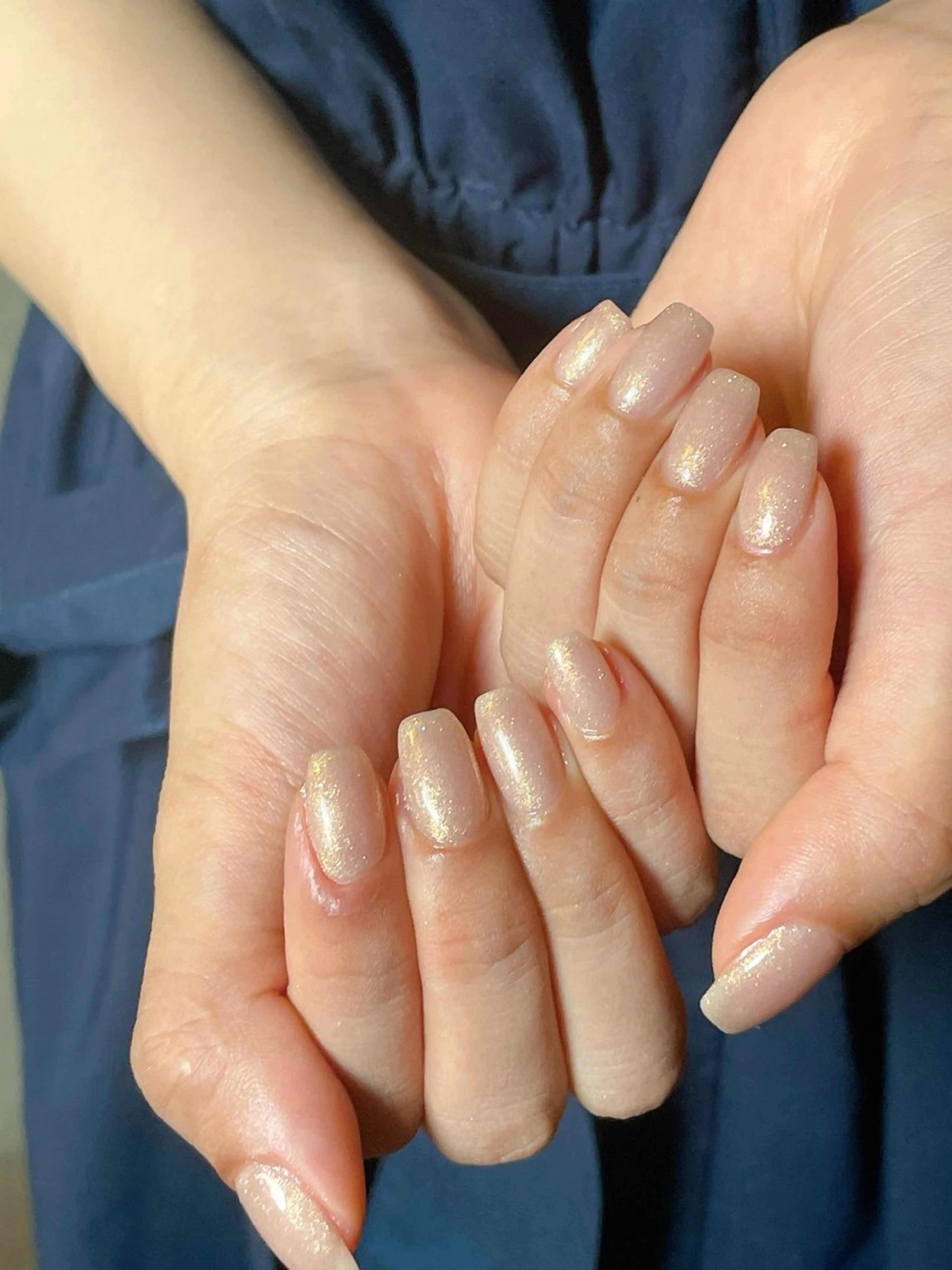 ネイル オーロラネイル フットネイル フレンチネイル ジェルネイル キラキラネイル ハンドネイル Mogu nail 二子玉川のネイルデザイン