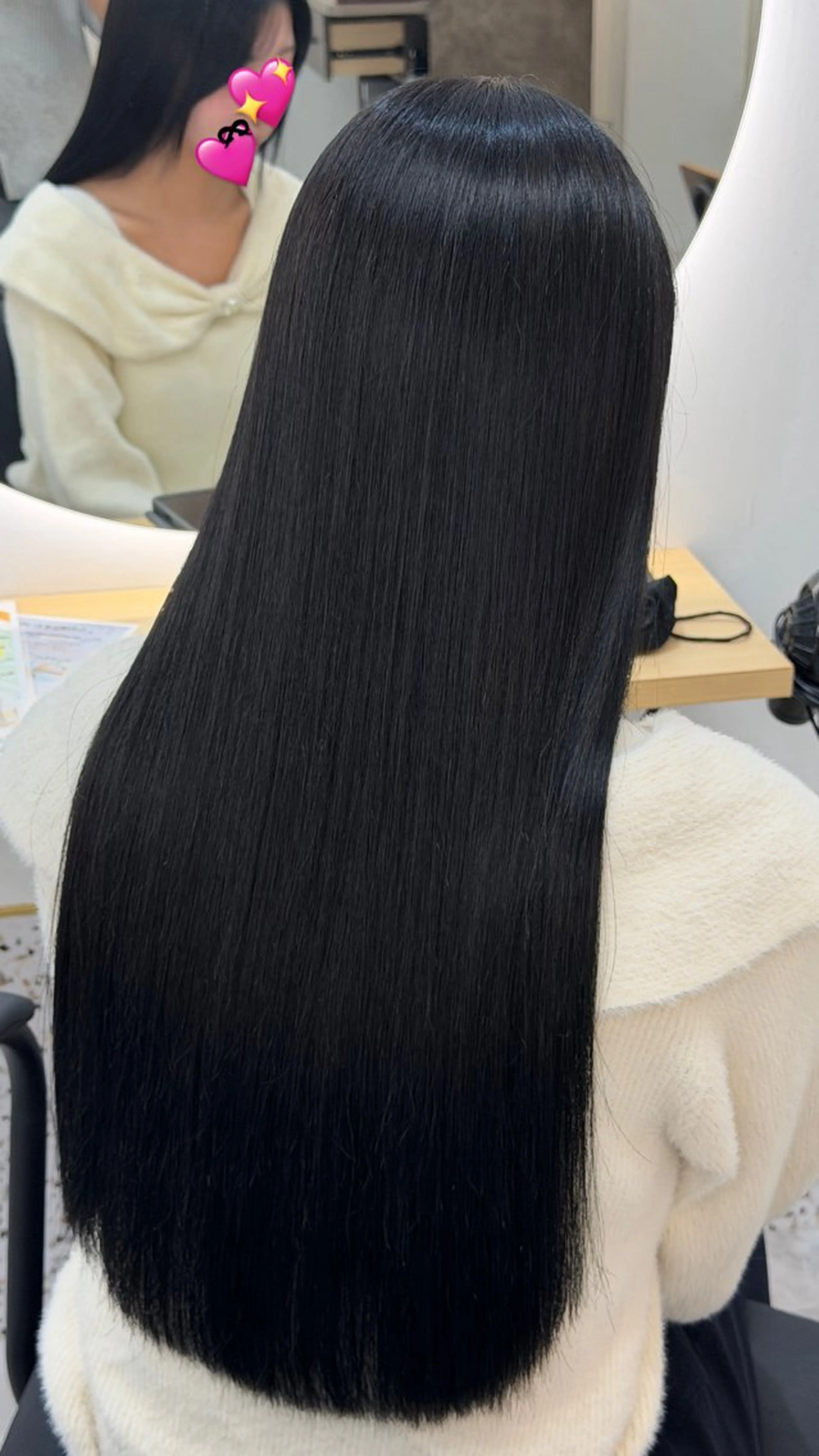 ロング カラー 黒髪 ブルーカラー ブルーブラック ヘアカラー トリートメント 🪷𝙁𝙪𝙠𝙖 東川口🪷のヘアスタイル