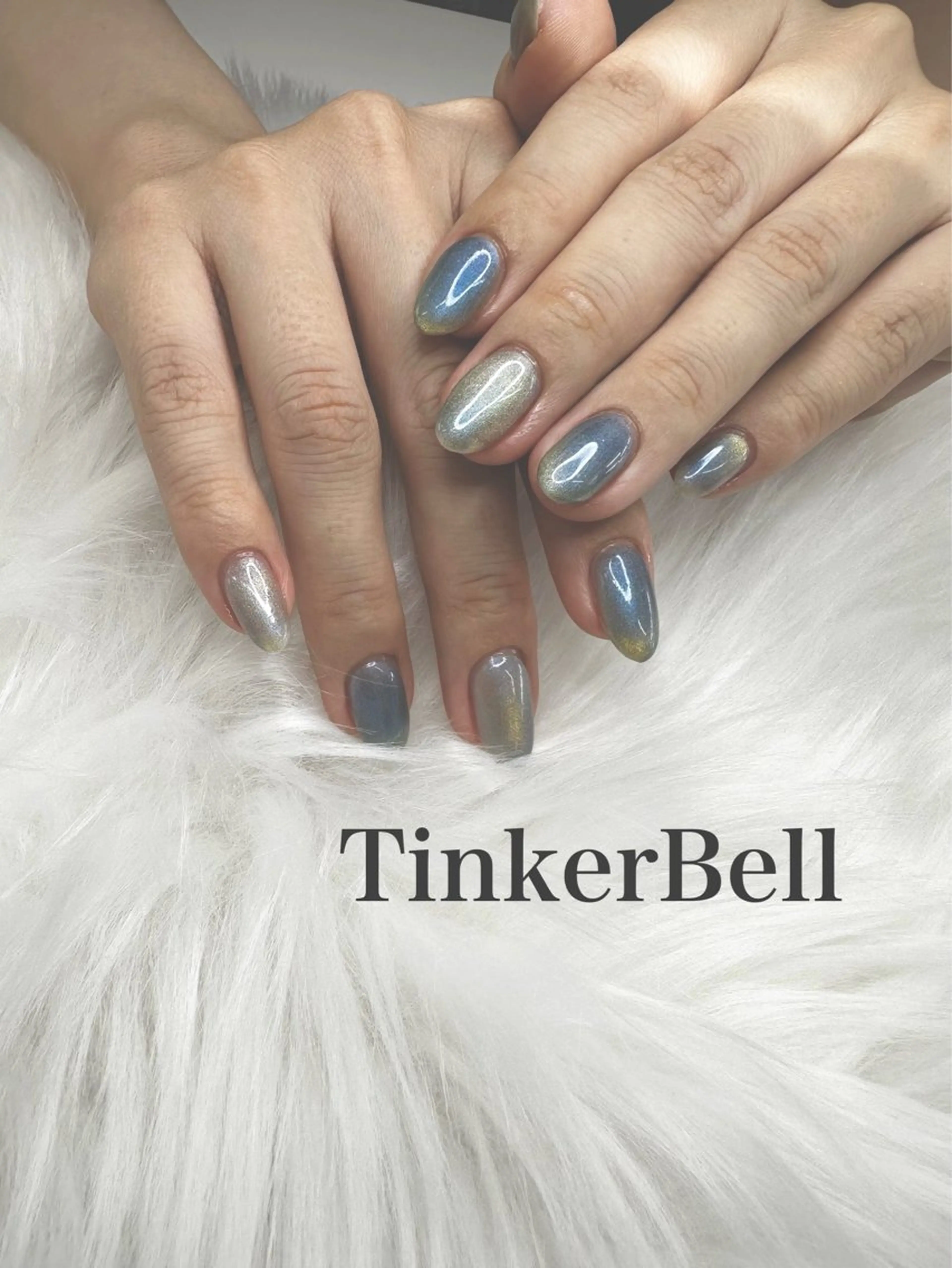 ネイル マグネットネイル ハンドネイル Tinker Bellのネイルデザイン