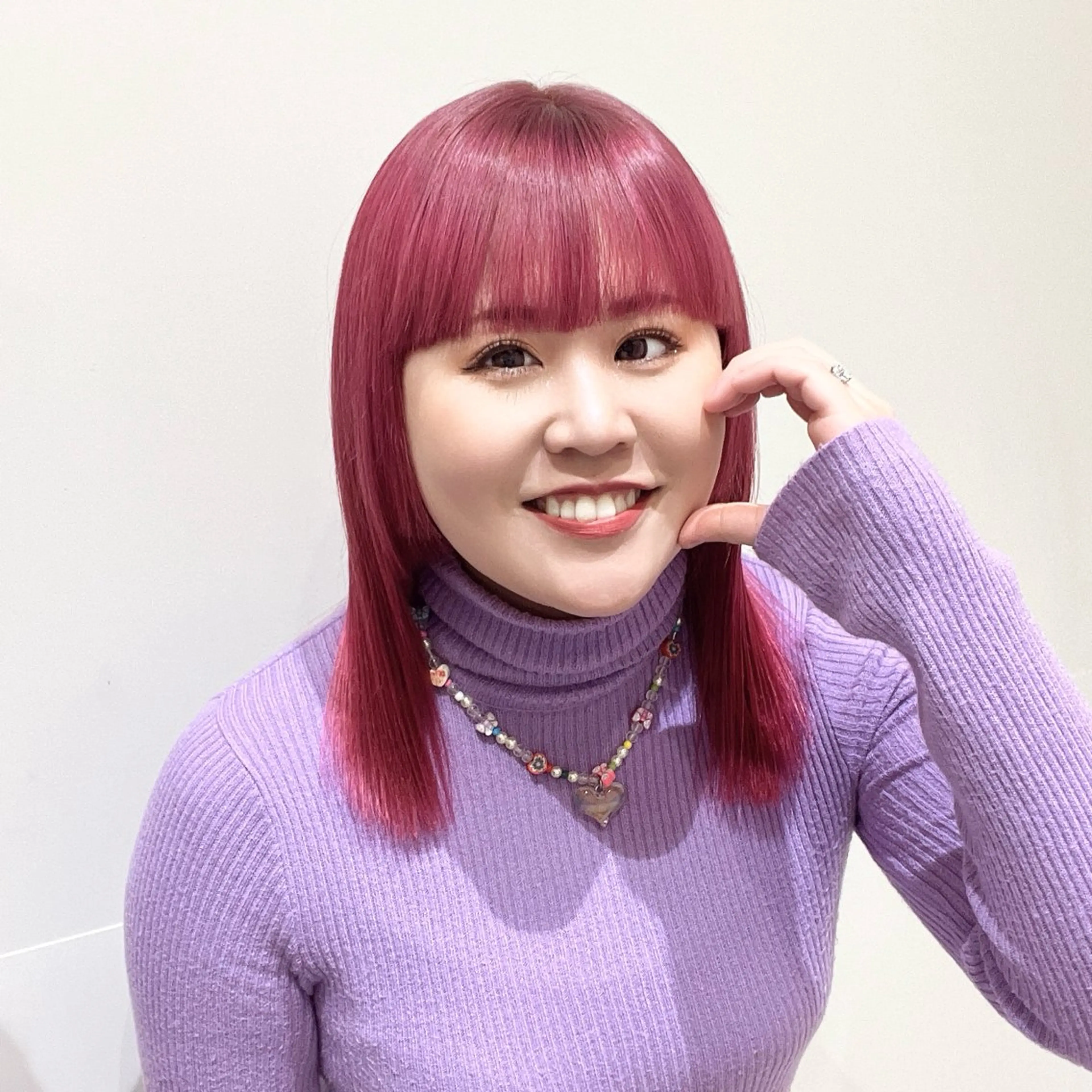 ミディアム カラー ヘアカラー トリートメント 💖暖色・ハイトーン 🐈みおり💖のヘアスタイル