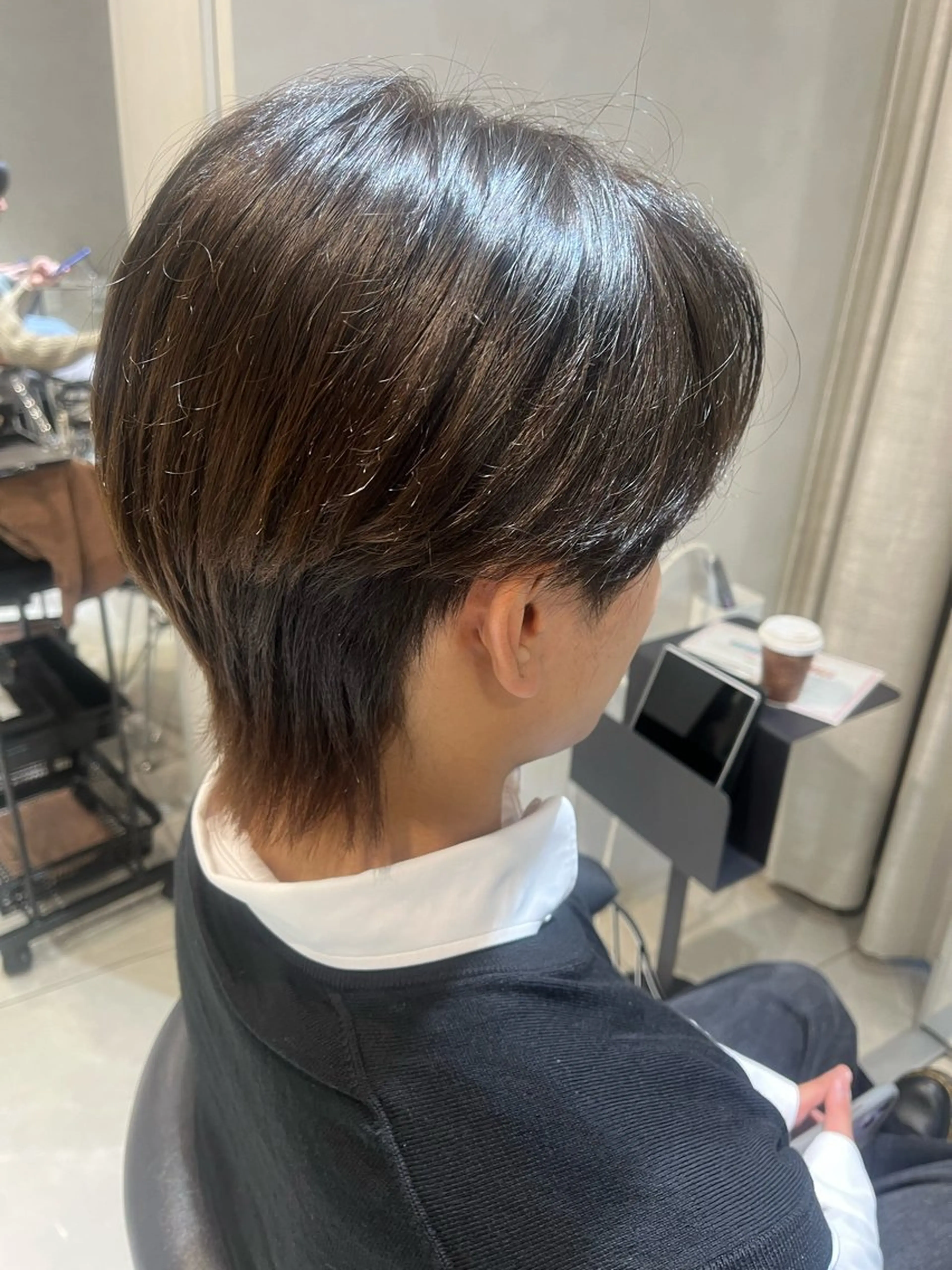 パーマ メンズ カット パーマ メンズセンターパート 池袋/wakanaのヘアスタイル