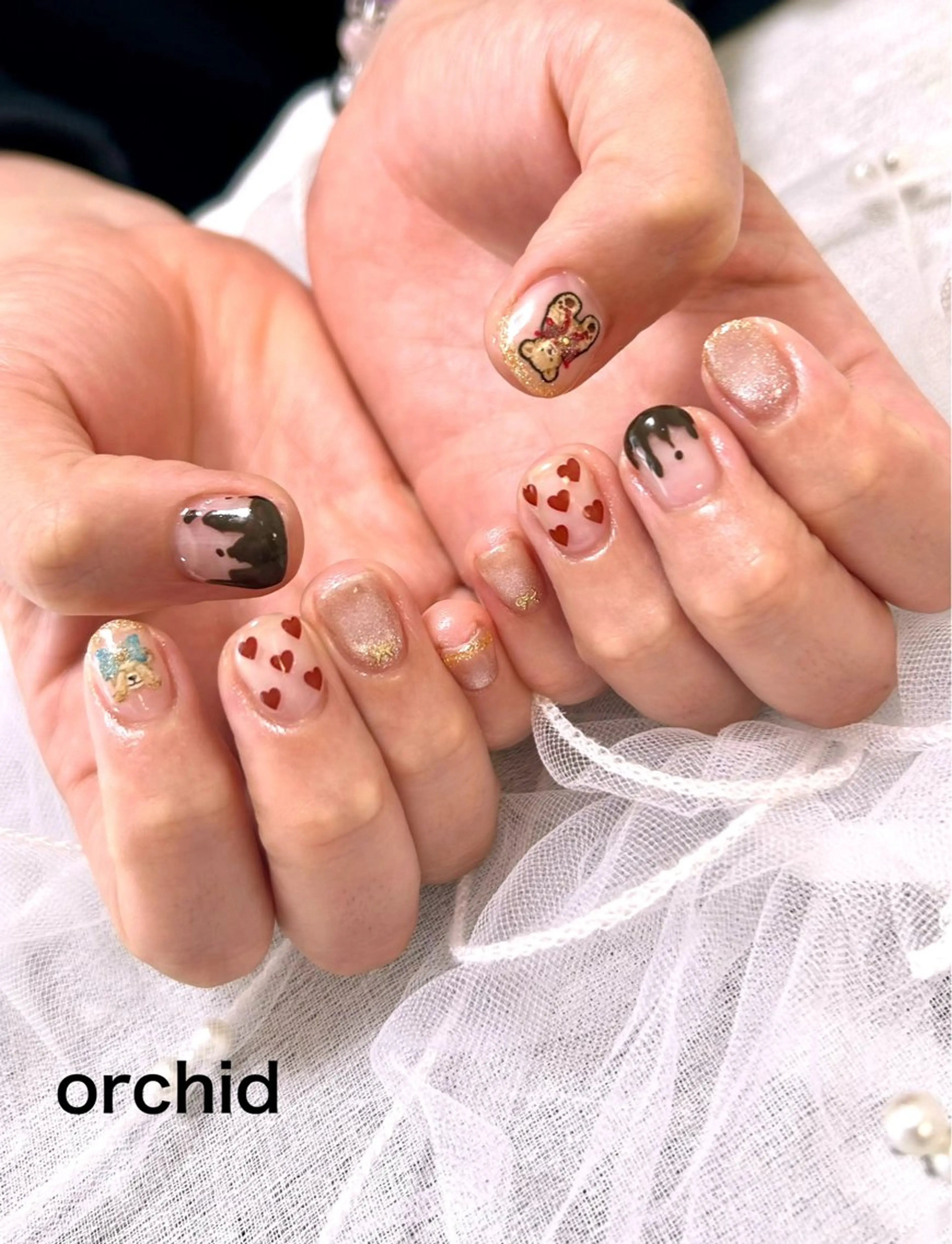 ネイル ハンドネイル orchid ♡オーキッドのネイルデザイン