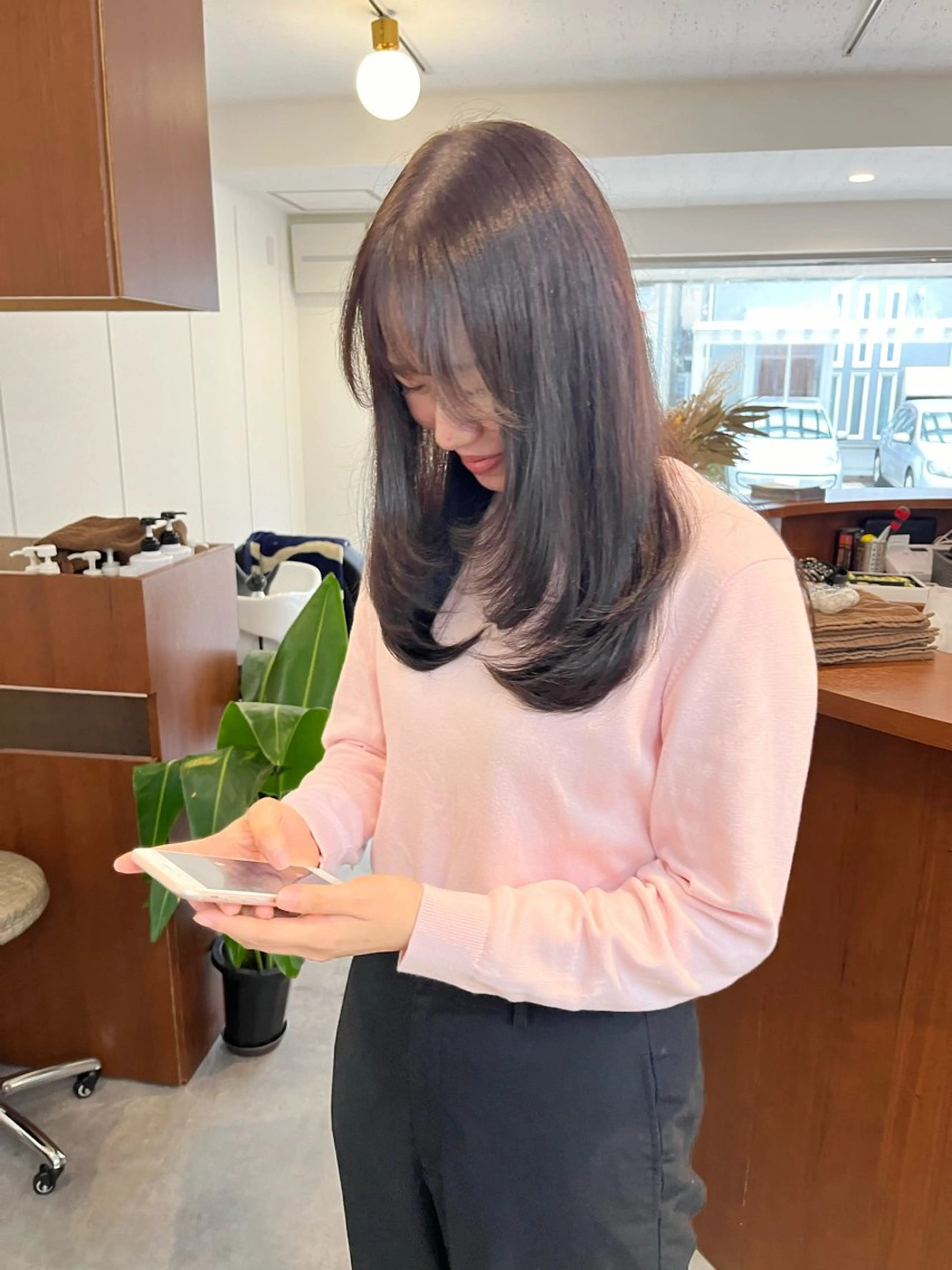 ロング 韓国風ヘア レイヤーカット 🟣金沢駅近covo SHUNNA🟣のヘアスタイル