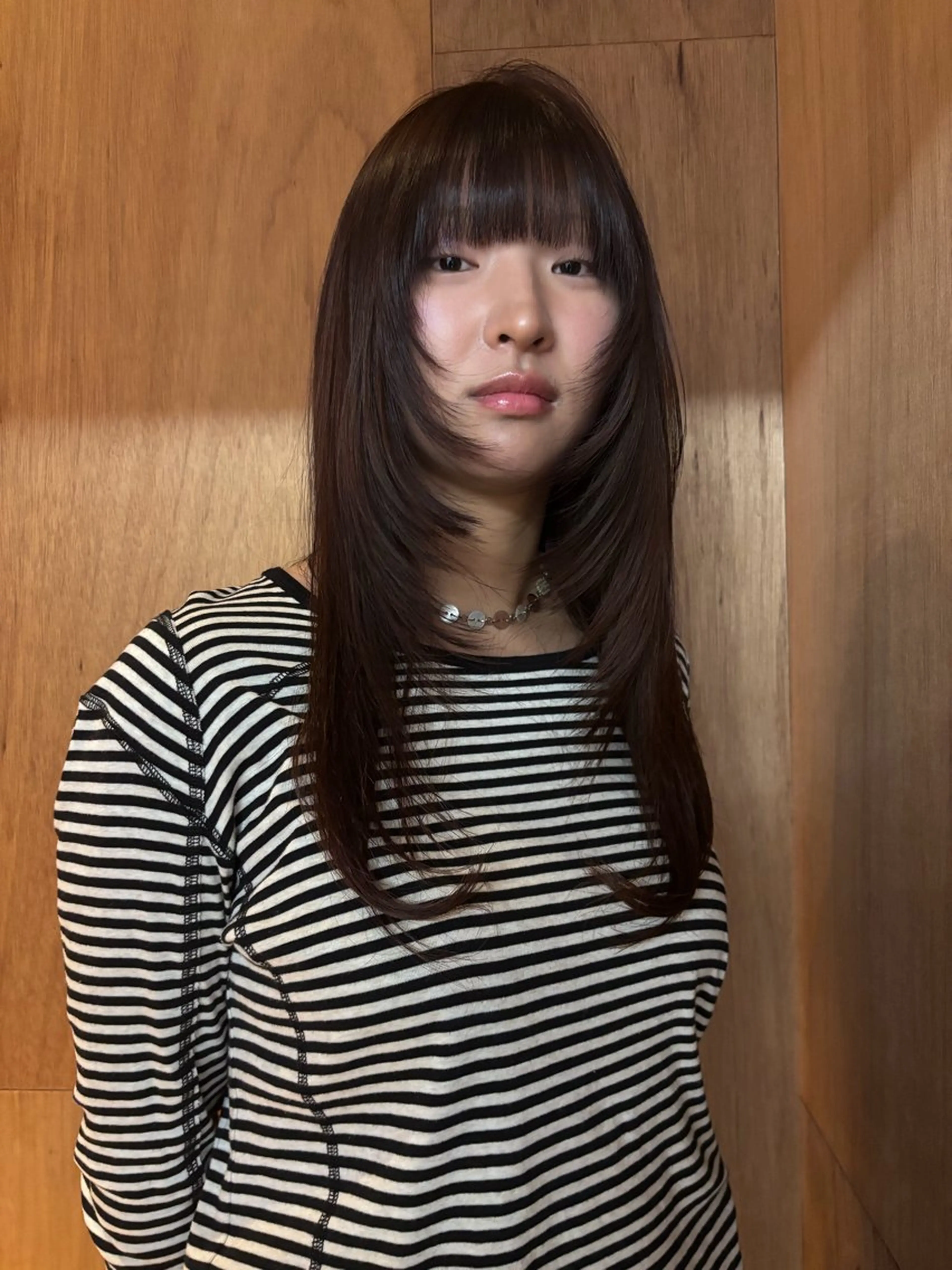 ロング 顔周りカット レイヤーカット ヘアカラー duft. Natsuneのヘアスタイル