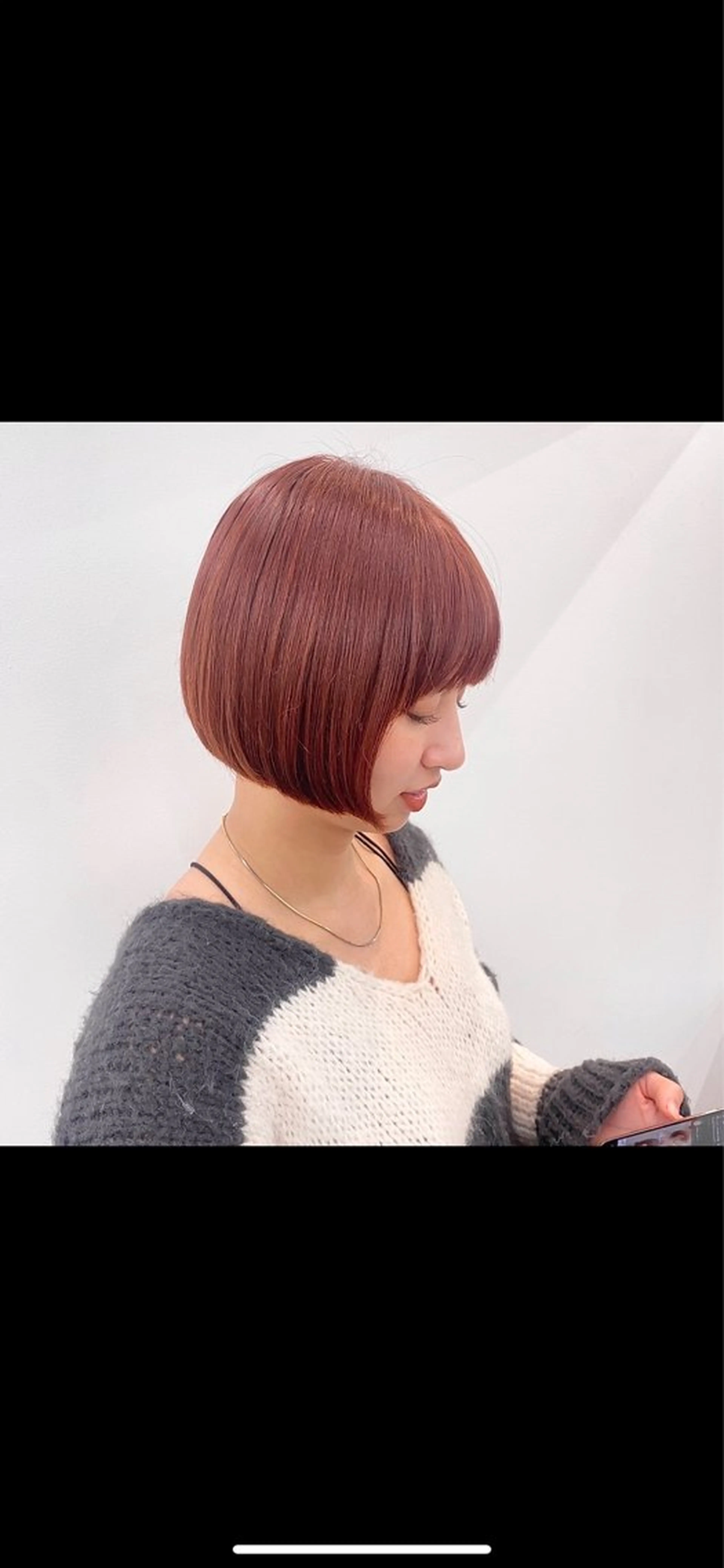 ショート カラー ブリーチ ブリーチなしカラー ヘアカラー トリートメント shiori/暖色/ レイヤー/似合わせのヘアスタイル