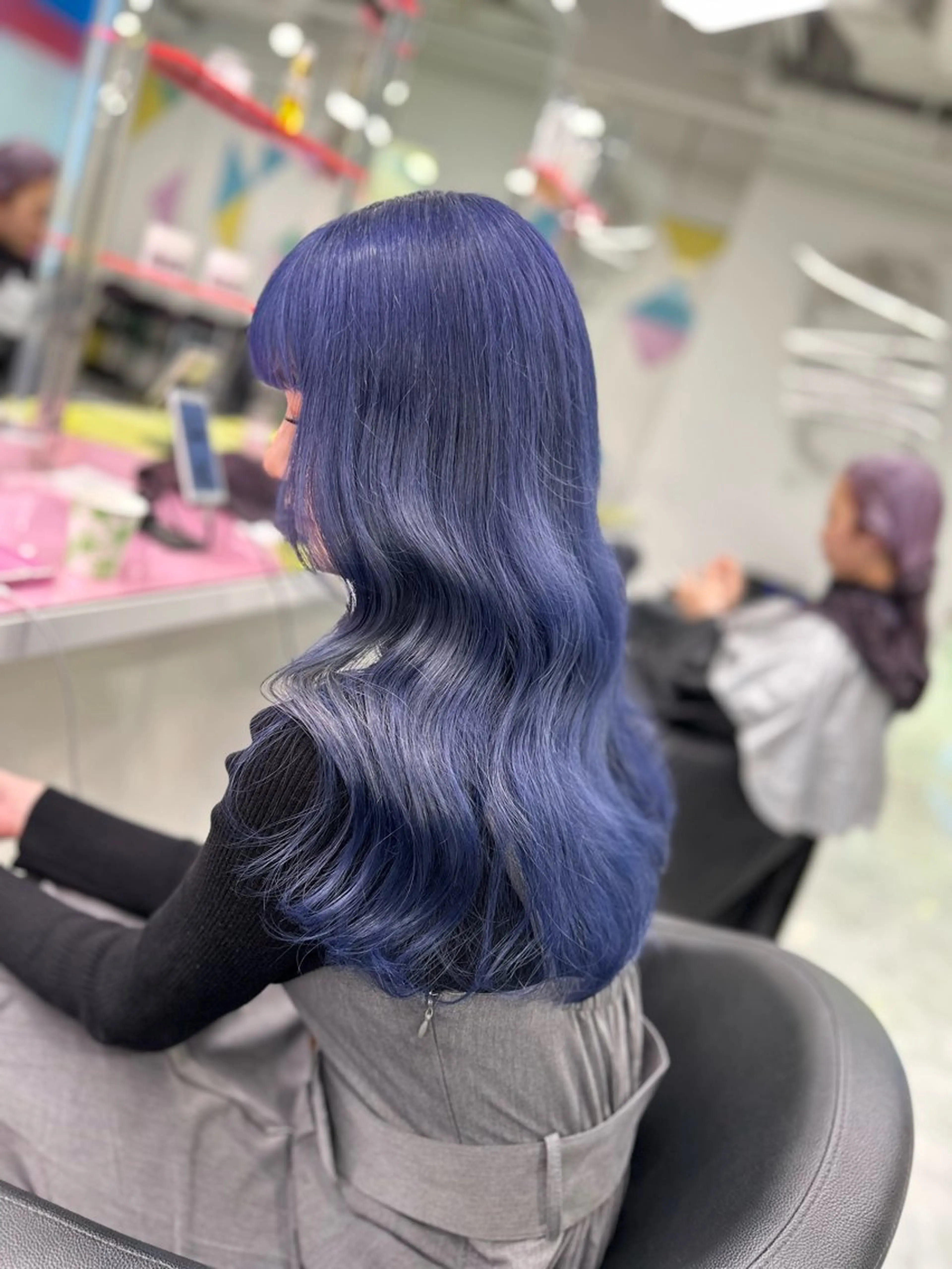 ロング カラー ヘアアレンジ トレンドモテカラー 🩷色落ちまで可愛くのヘアスタイル