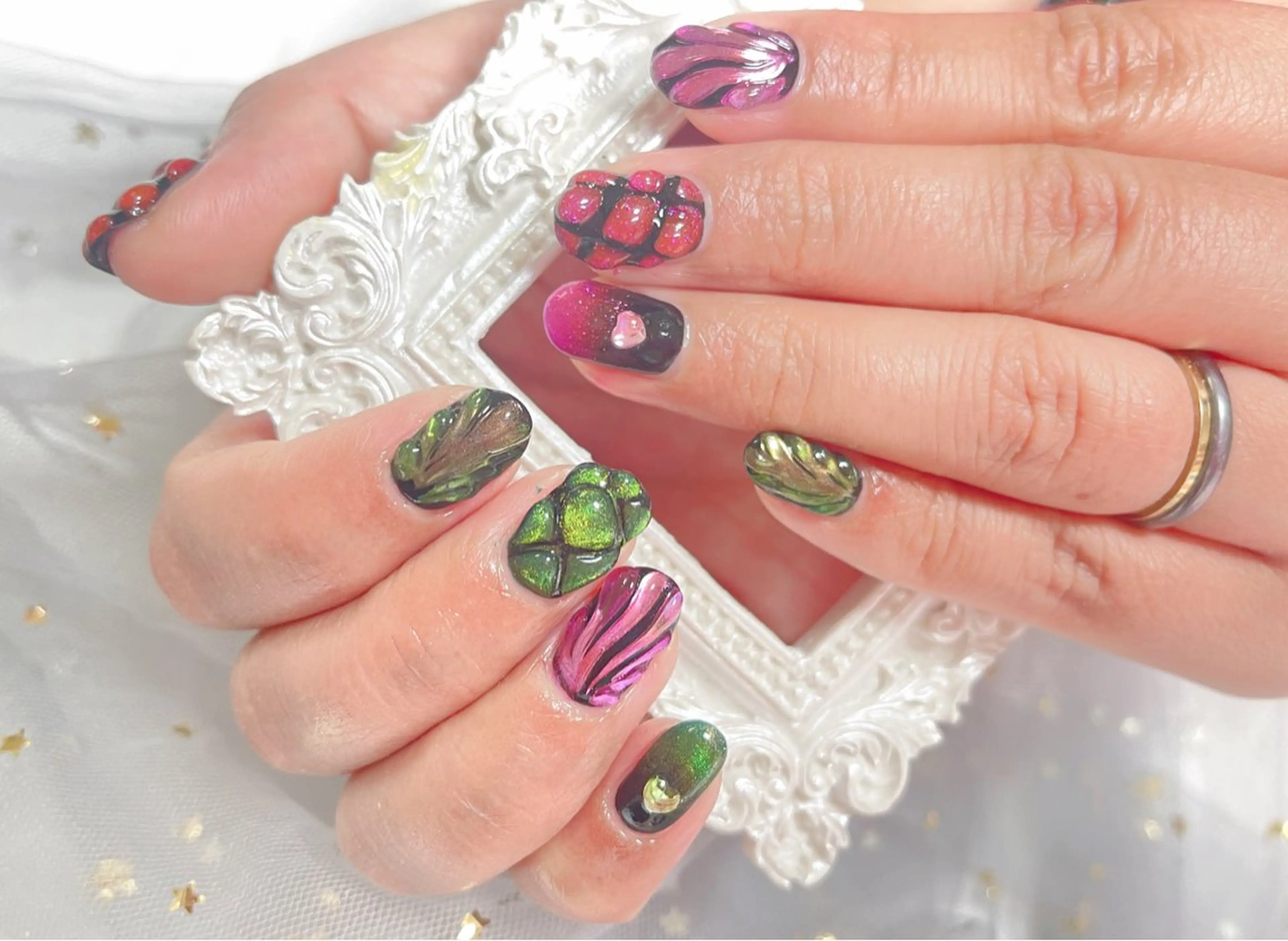 ネイル ハンドネイル 🎀ネイルサロン エクラYUI🎀のネイルデザイン