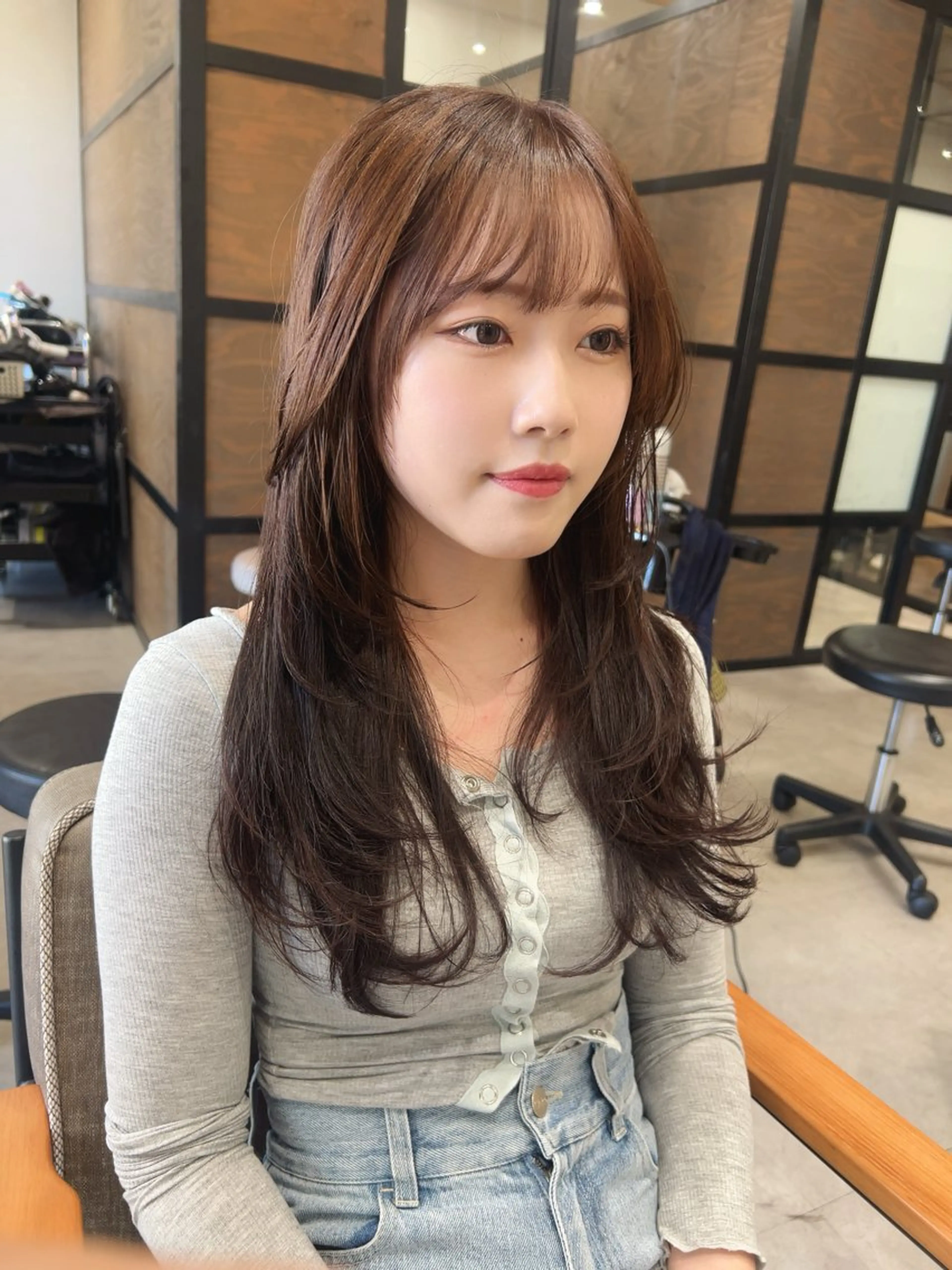 ロング カット ヘアカラー トリートメント レイヤー/韓国/ ハッシュ/高田翼のヘアスタイル