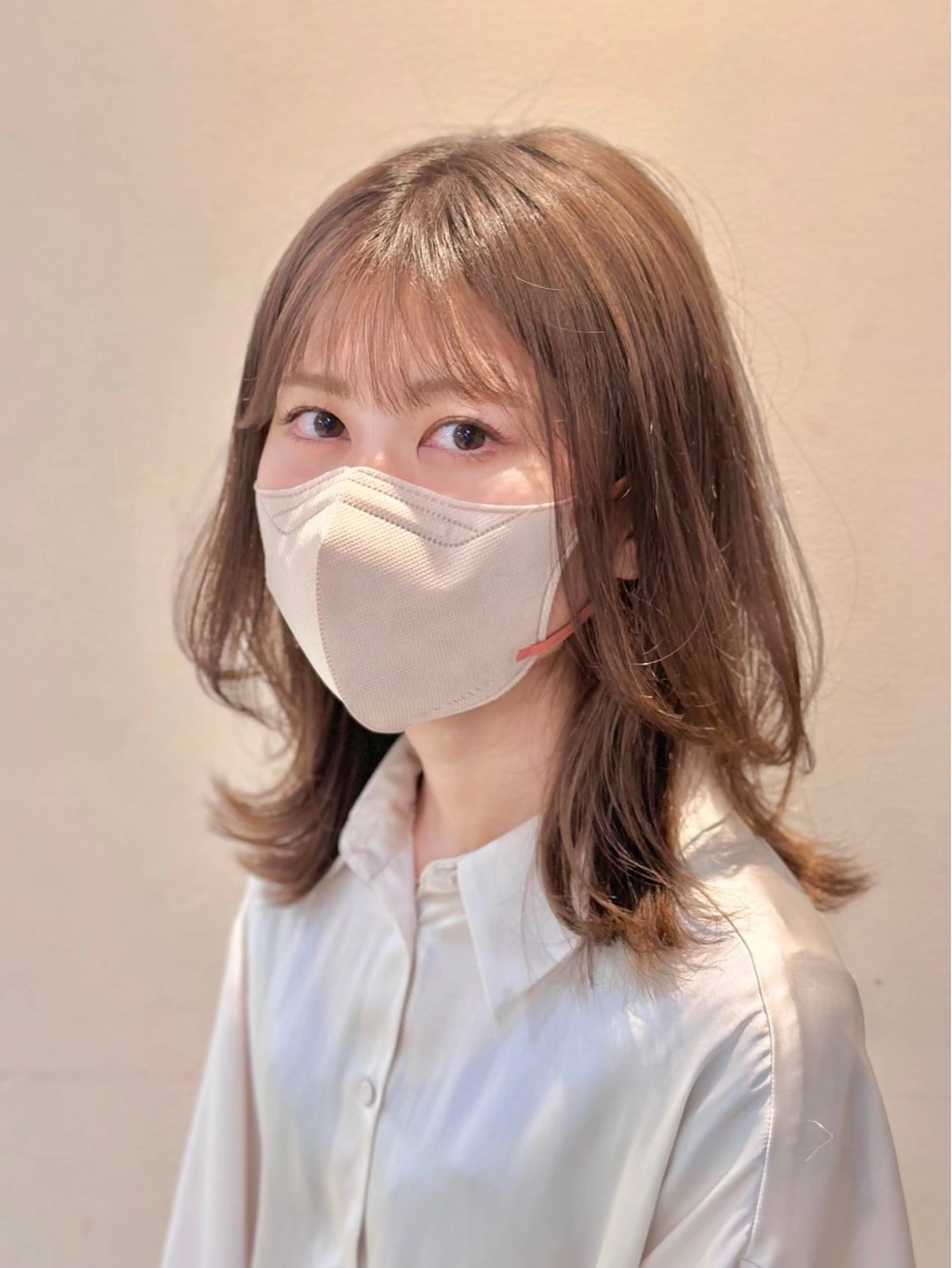 ミディアム くびれヘア レイヤーカット 田上 斗空 モデル募集✂️のヘアスタイル