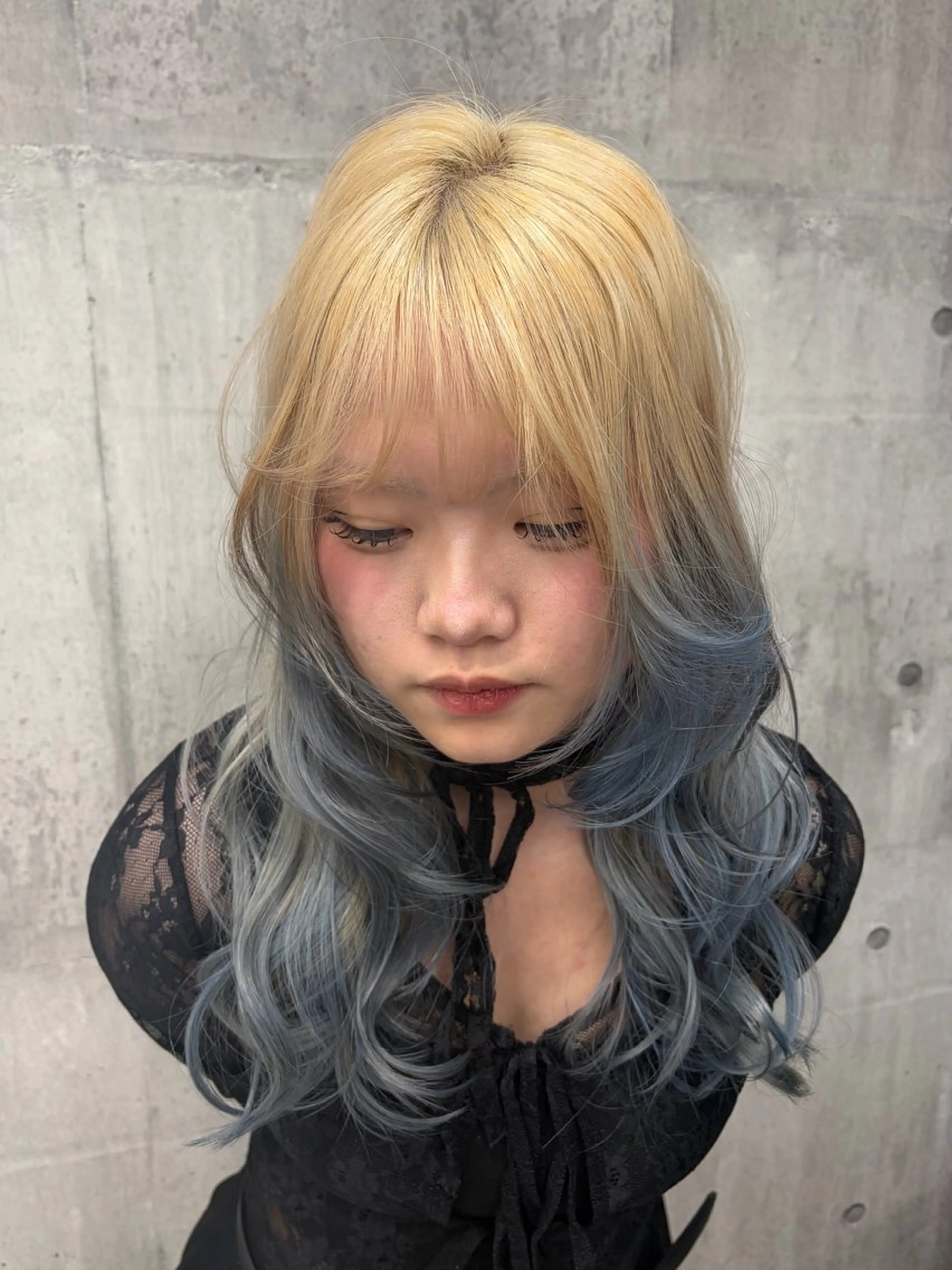 ミディアム カラー パーマ ヘアアレンジ メンズ キッズ ヘアカラー トリートメント レイヤー×ハイトーン / mihana🪐のヘアスタイル