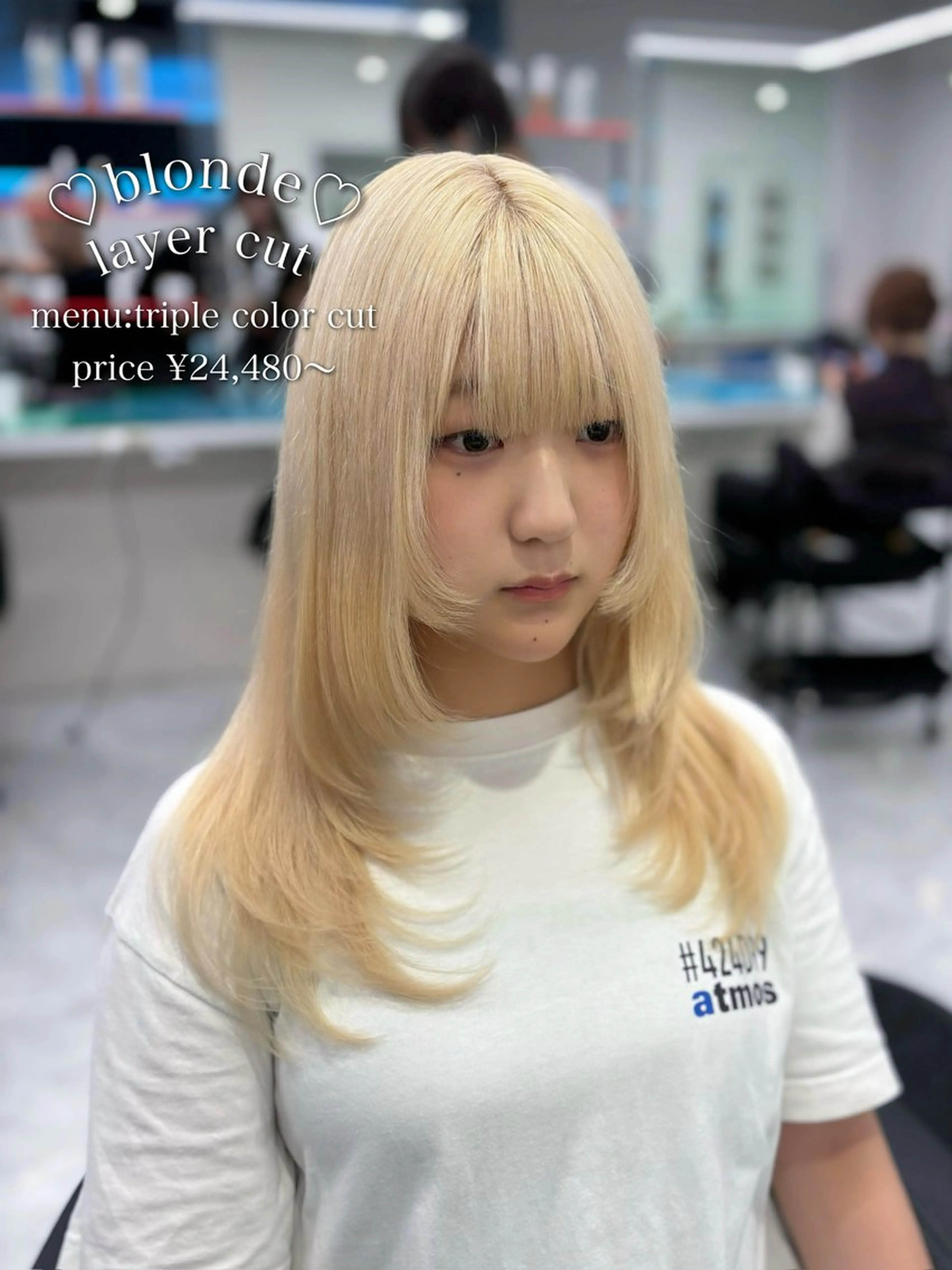 セミロング カラー ヘアカラー トリートメント ヘッドスパ ヘアセット 🩵色落ち可愛い 寒色カラー🩵のヘアスタイル