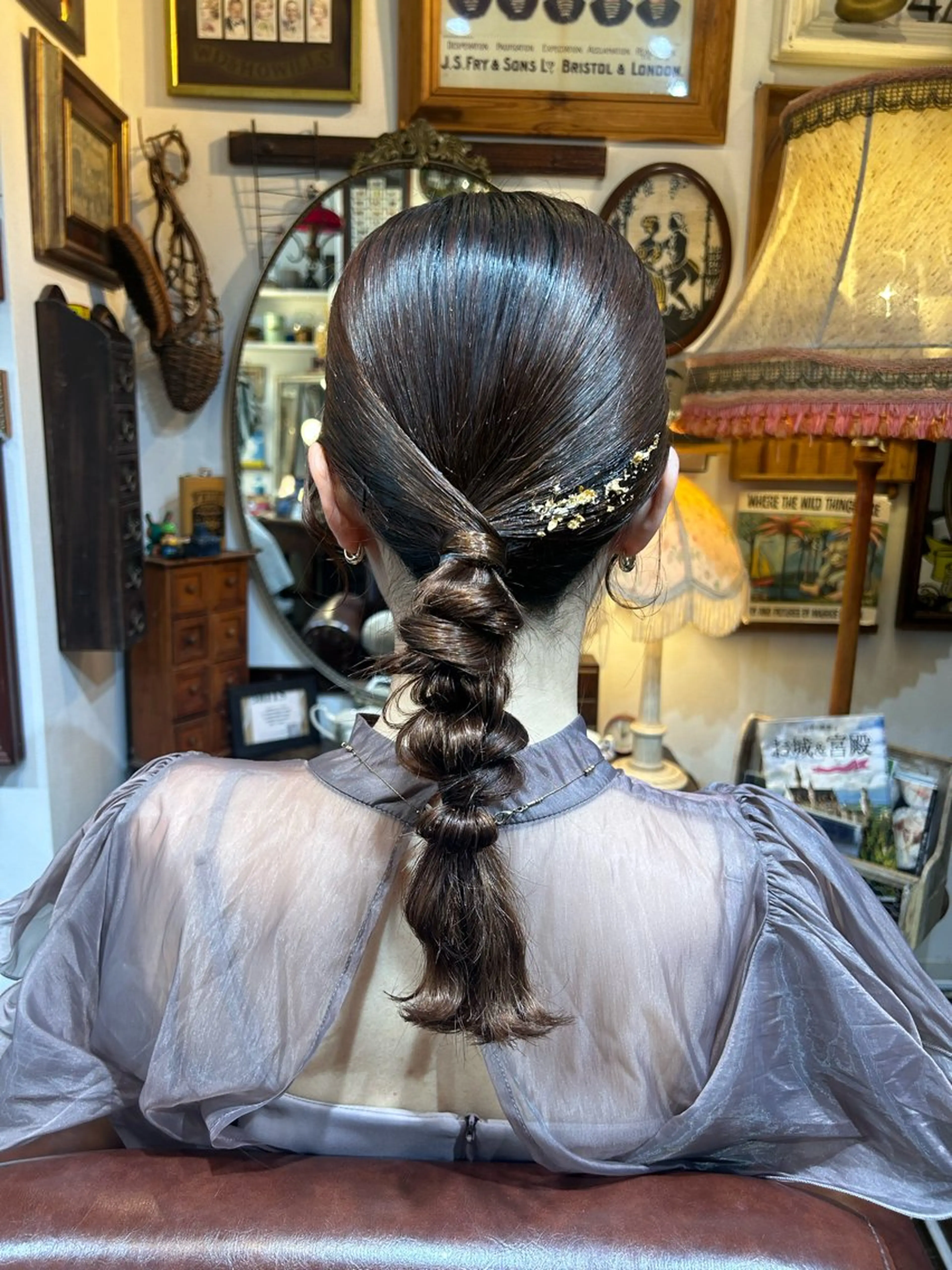 ミディアム ヘアアレンジ ヘアセット 清水千優/パーマ/透 明感カラー/メンズのヘアスタイル