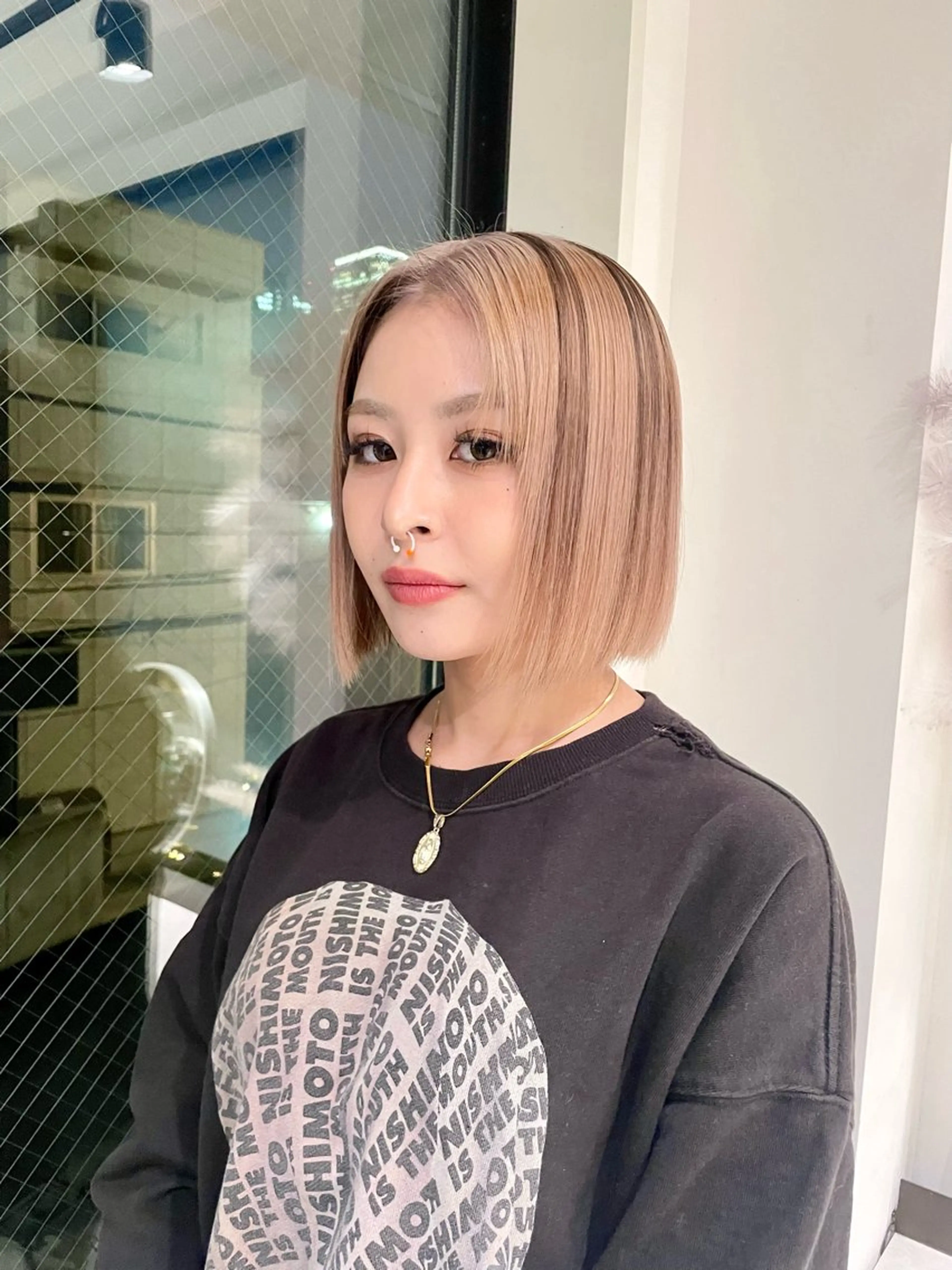 ミディアム GO TODAY SHAiRE SALON 原宿本店所属・REINA/ブリーチ /ハイトーン/原宿のヘアスタイル