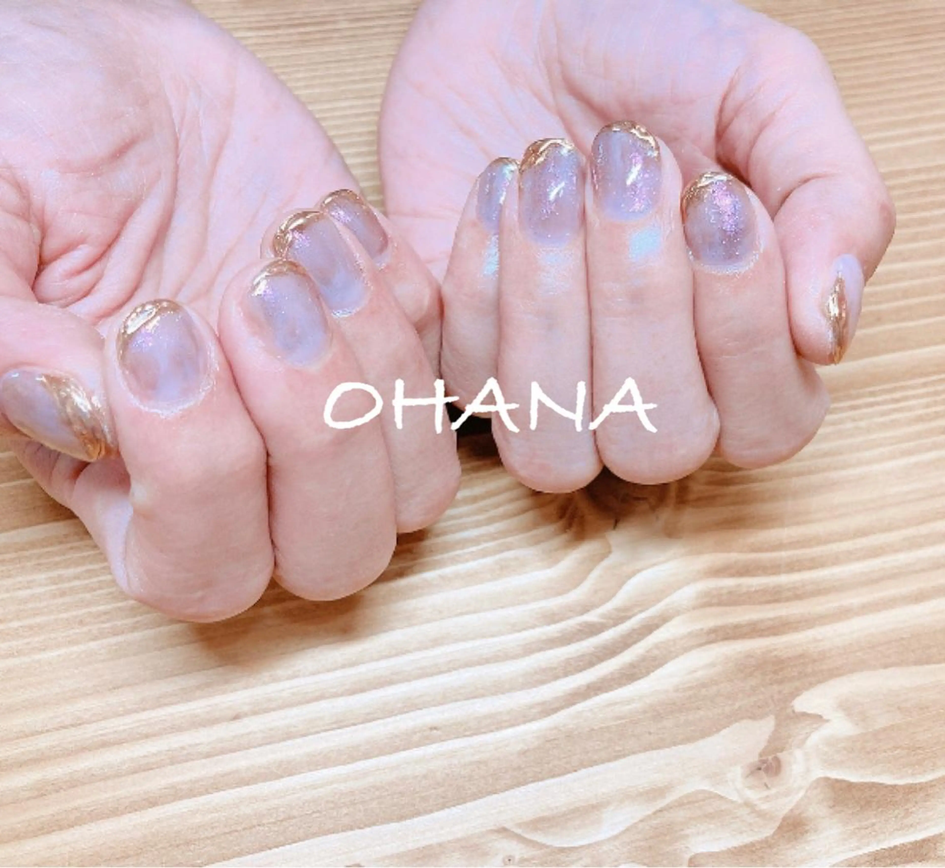 ネイル フットネイル ハート ミラーネイル ニュアンスネイル ショートネイル nailroom OHANA所属・nailroom OHANA🌴のネイルデザイン