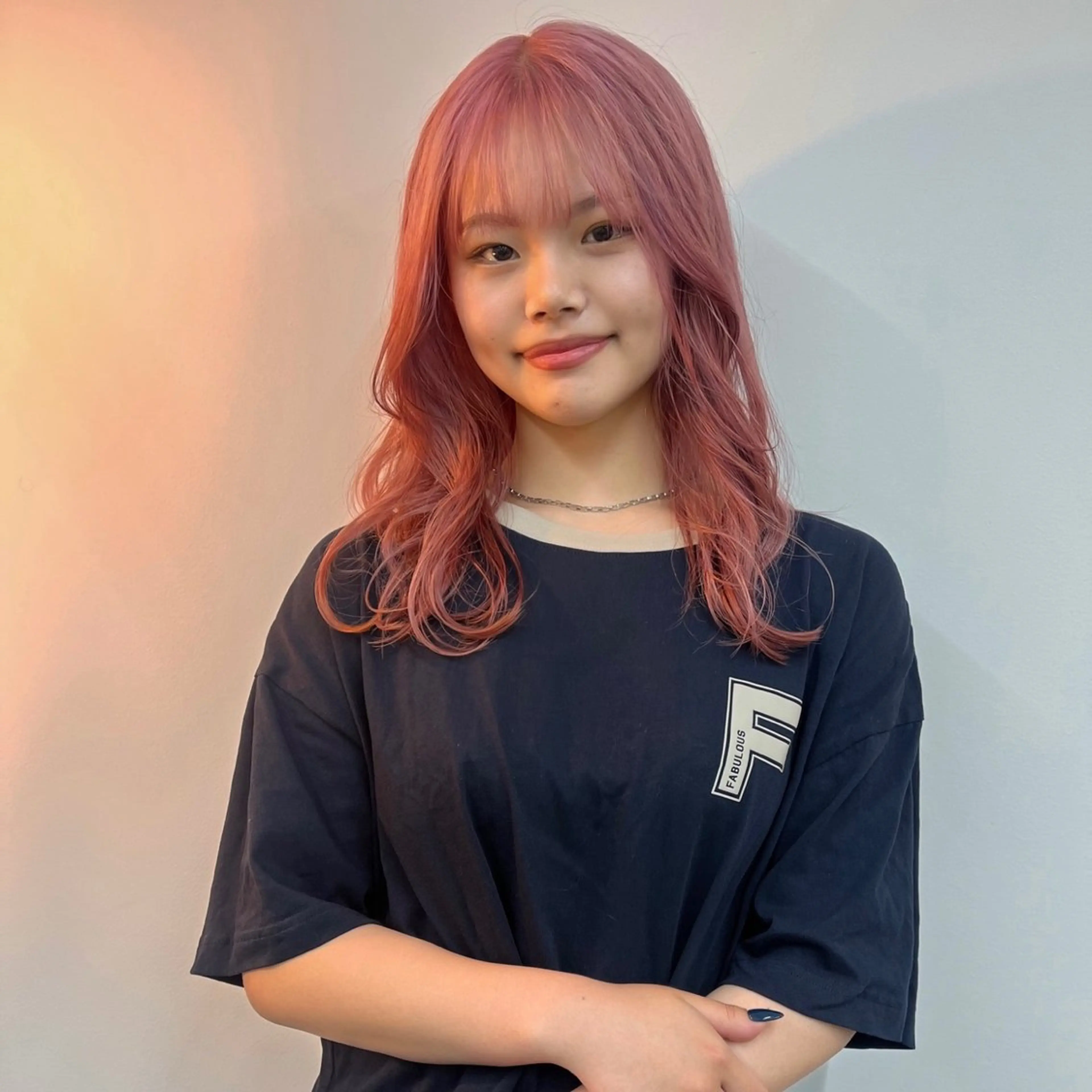 セミロング カラー ハイトーン/心斎橋/ honomiのヘアスタイル