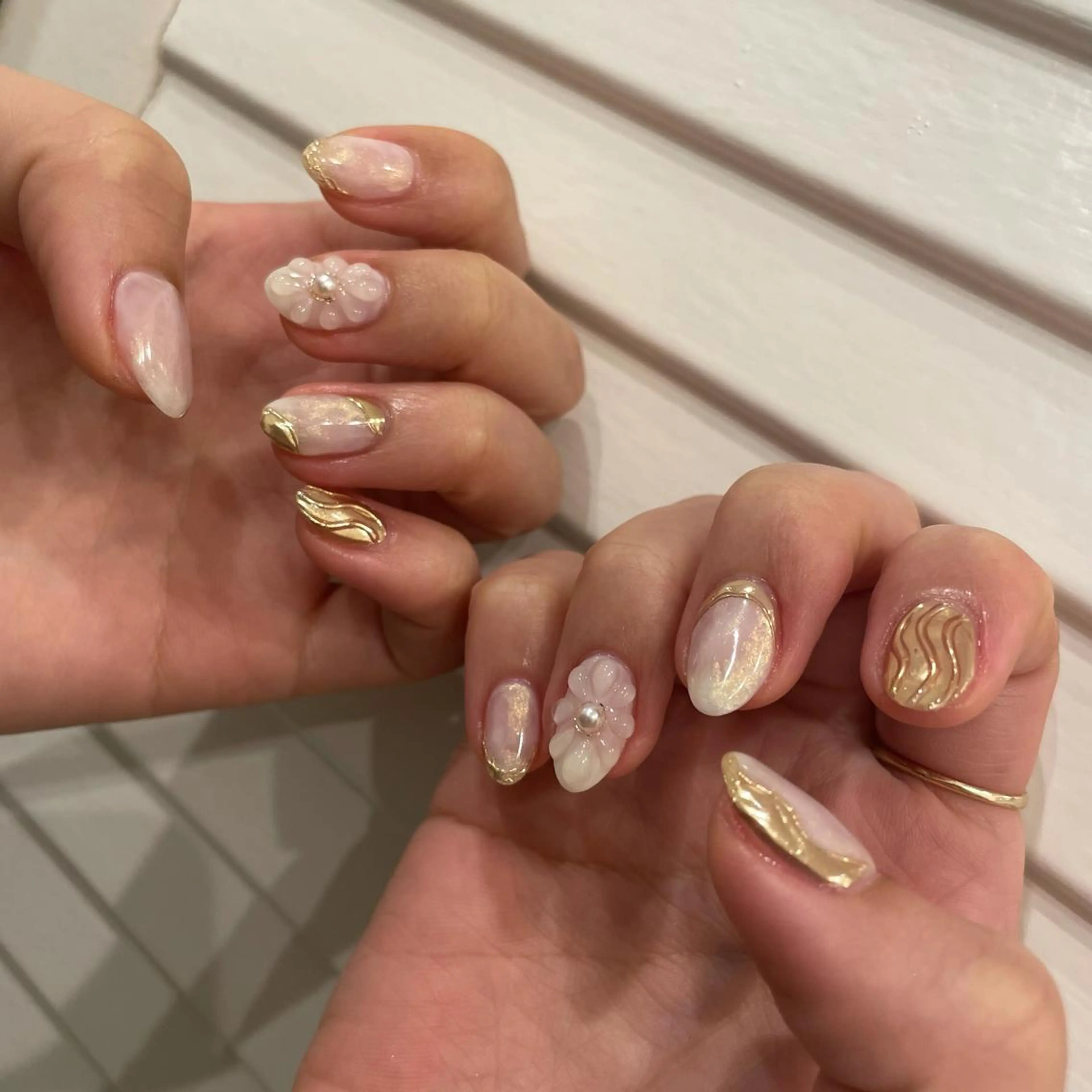 ネイル フラワーネイル ぷっくりネイル ハンドネイル miu nail所属・MIUNail YUMIのネイルデザイン