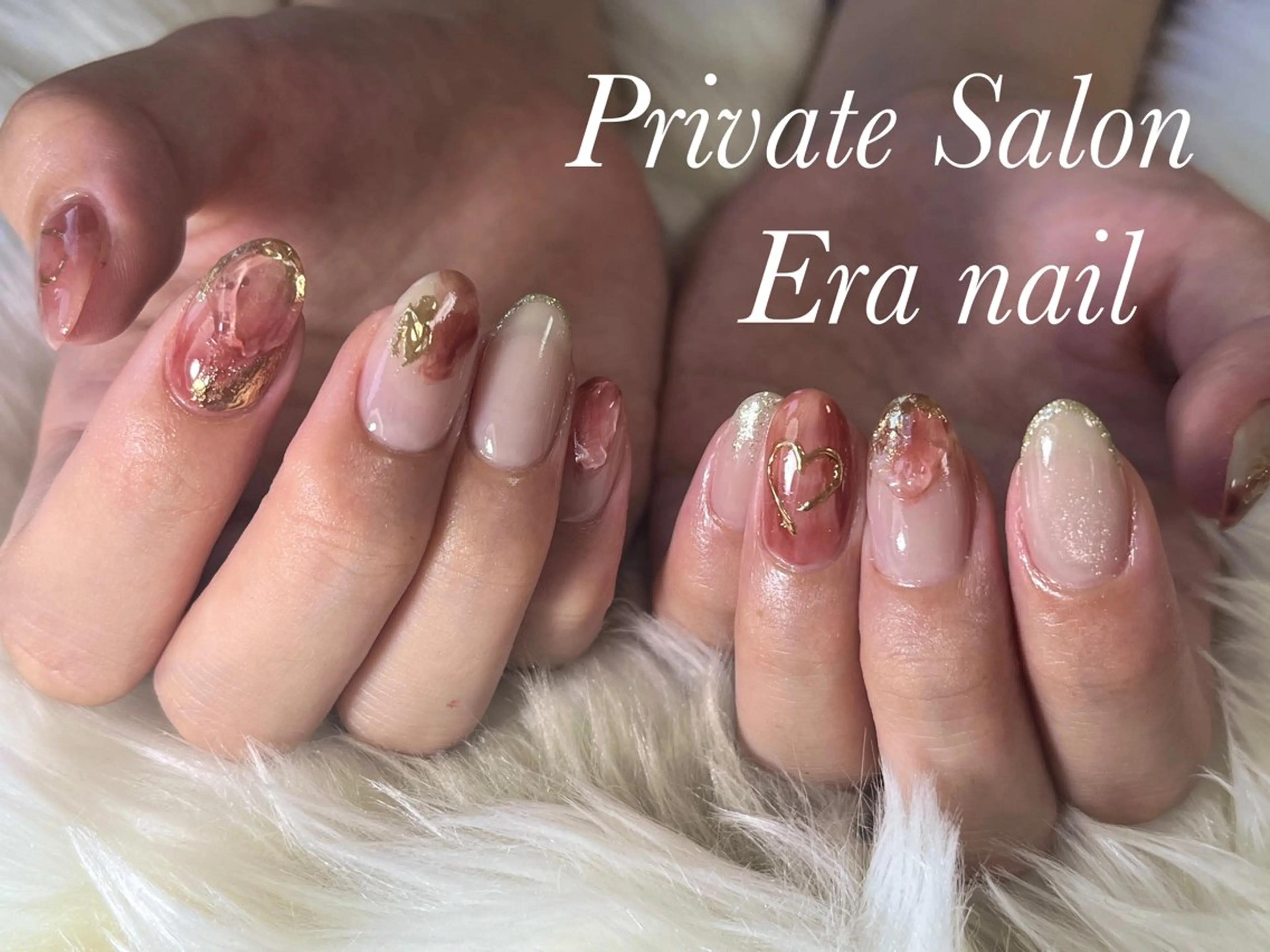ネイル 持ち込み ニュアンスネイル Era nailのネイルデザイン