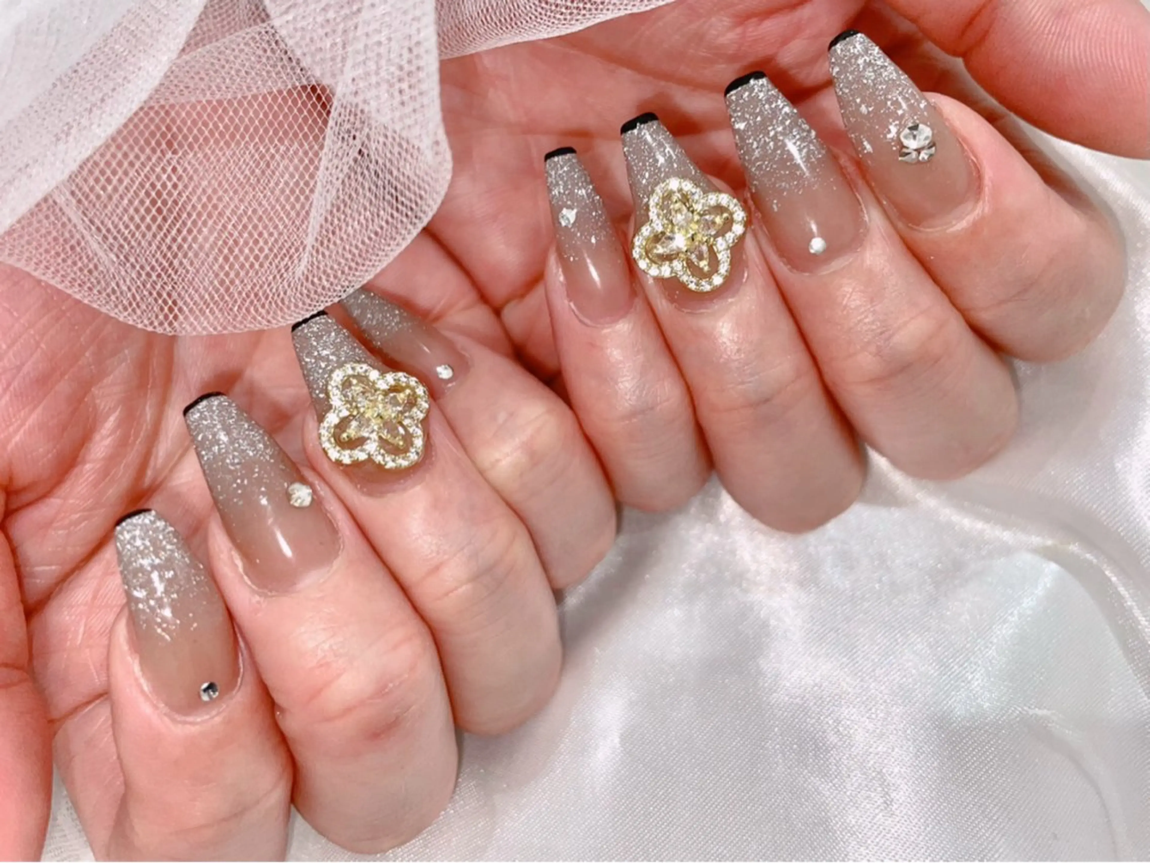 ネイル フラッシュネイル フレンチネイル ハンドネイル ゆりか ジョアアンジェ福島のネイルデザイン