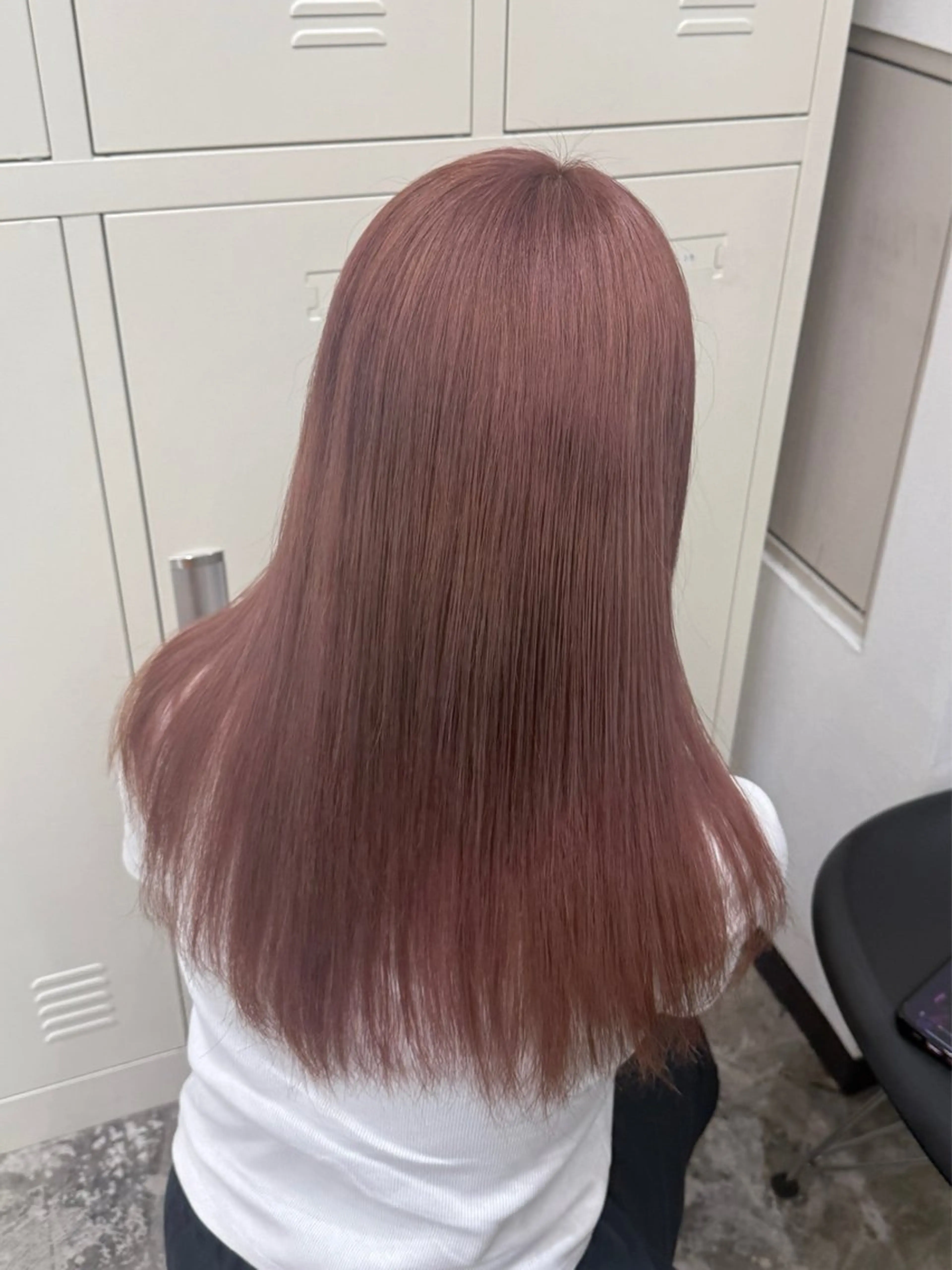 セミロング カラー ベージュカラー ピンクカラー ピンクベージュ 🩷hair salon dot. tokyo color 🩷所属・hao 🎀🫧のヘアスタイル