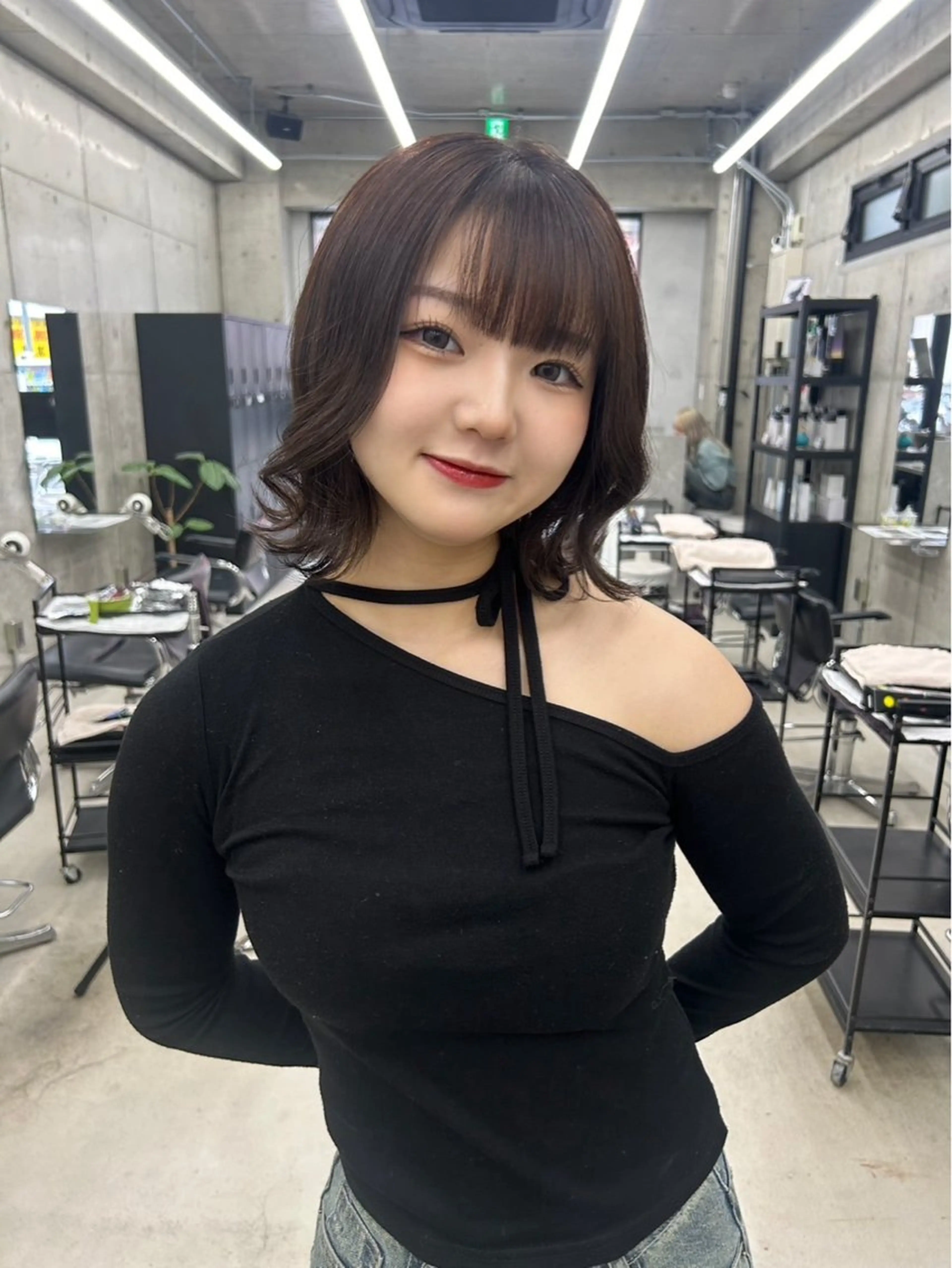 ミディアム 福田 彩心のヘアスタイル