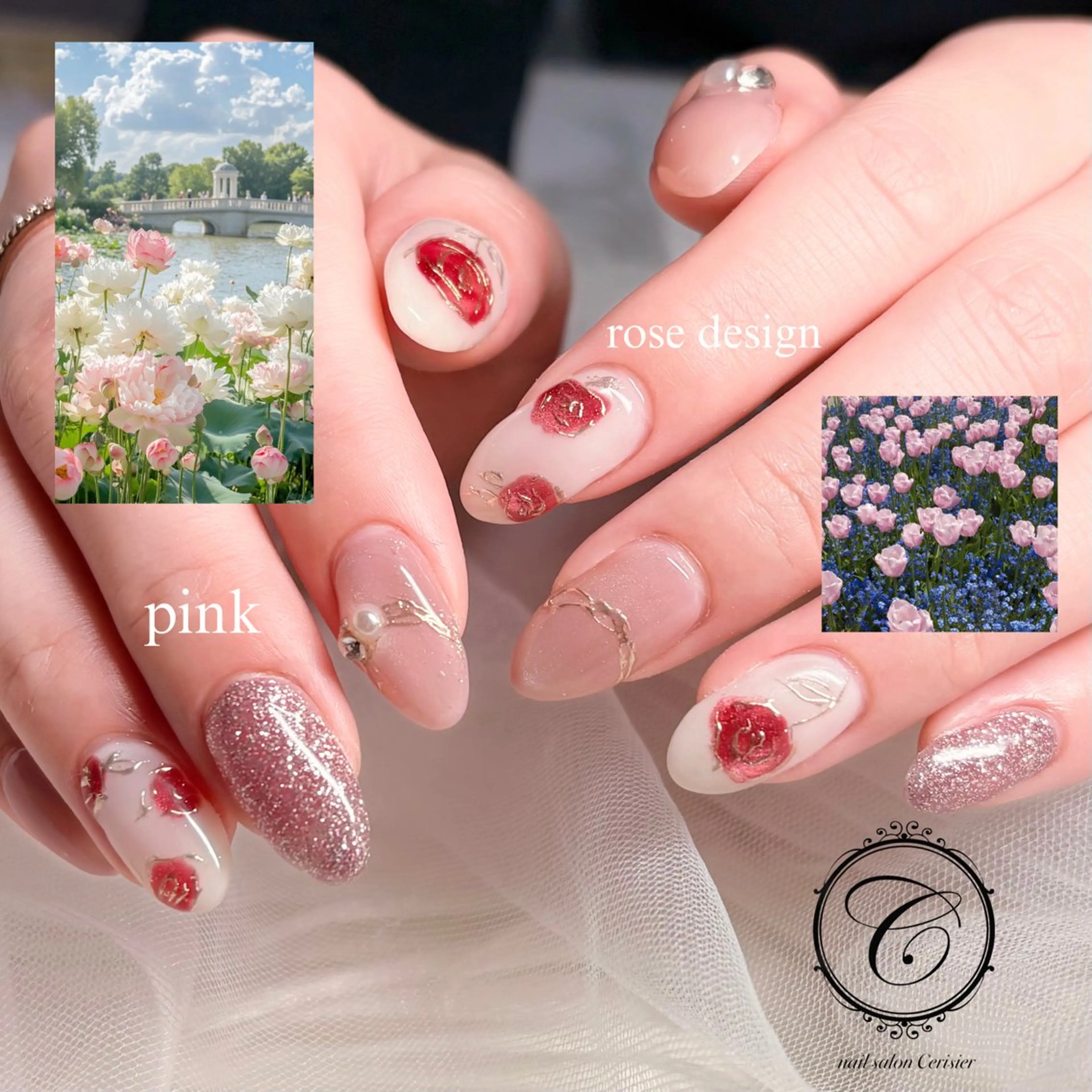 ネイル ジェルネイル マグネットネイル パラジェル ハンドネイル cerisier 坂本のネイルデザイン