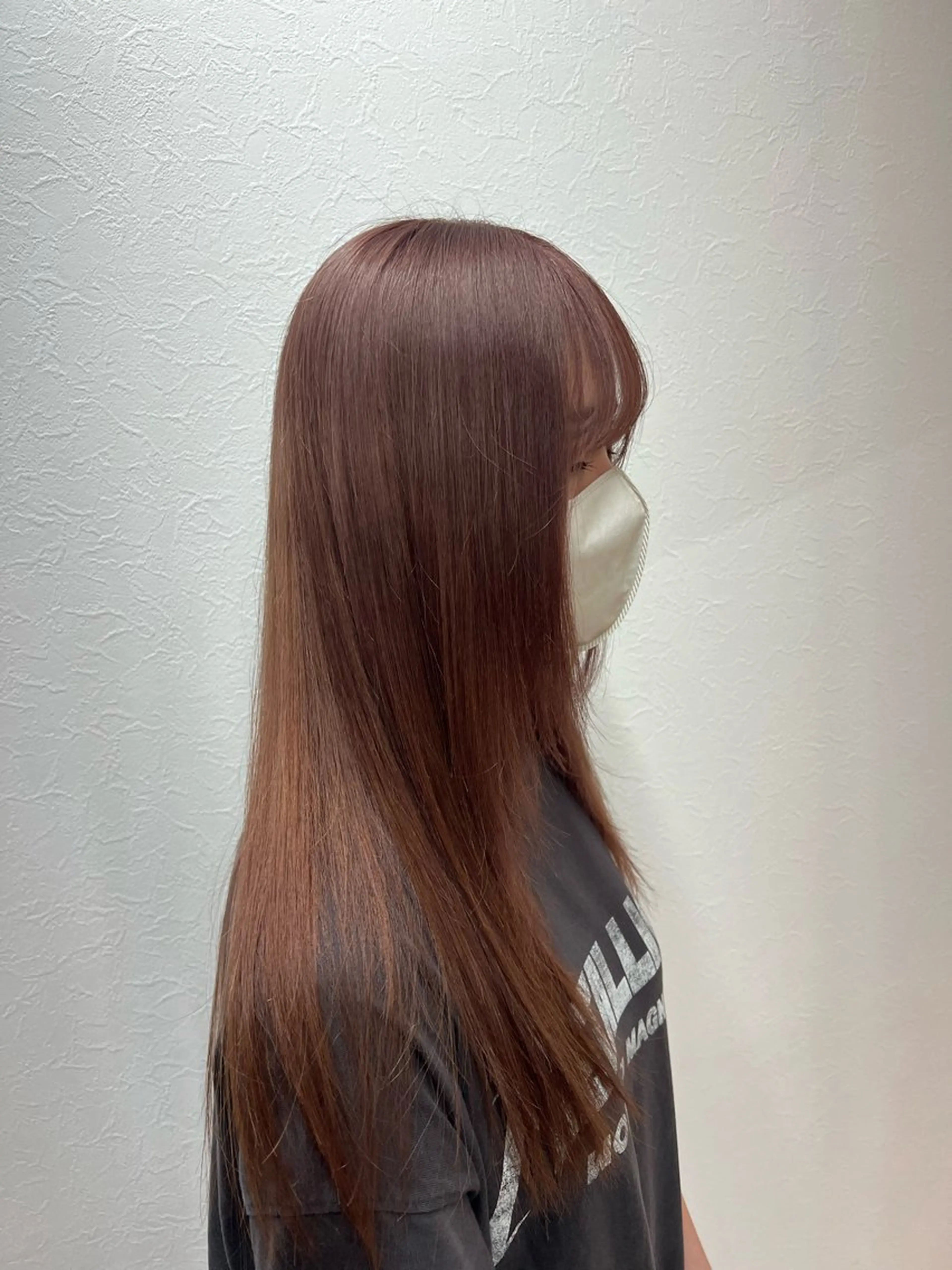 ロング カラー 縮毛矯正/ブリーチ 無しWカラーのヘアスタイル