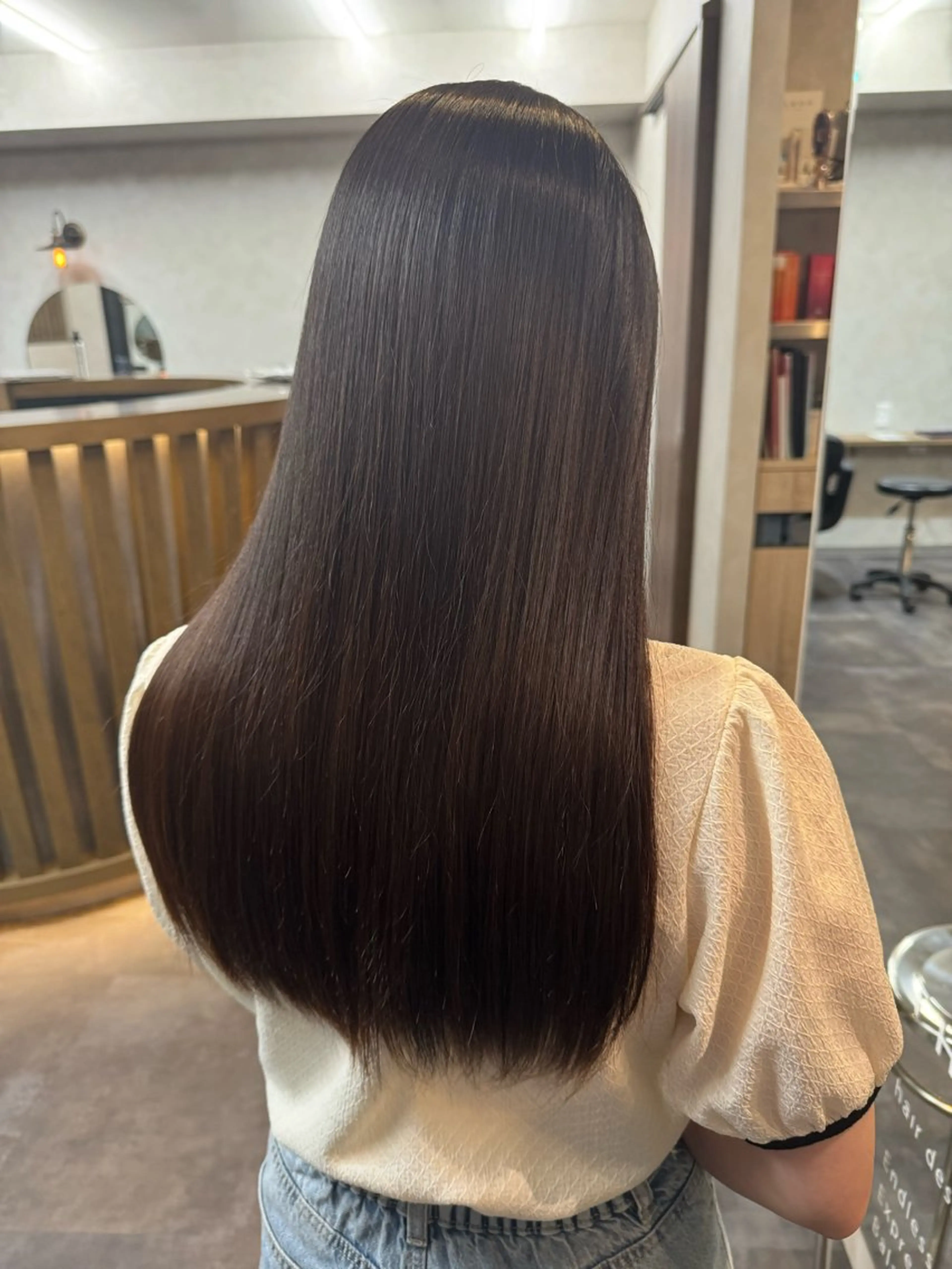 縮毛矯正 トリートメント 博多ブリーチ× 透明感/縮毛矯正のヘアスタイル