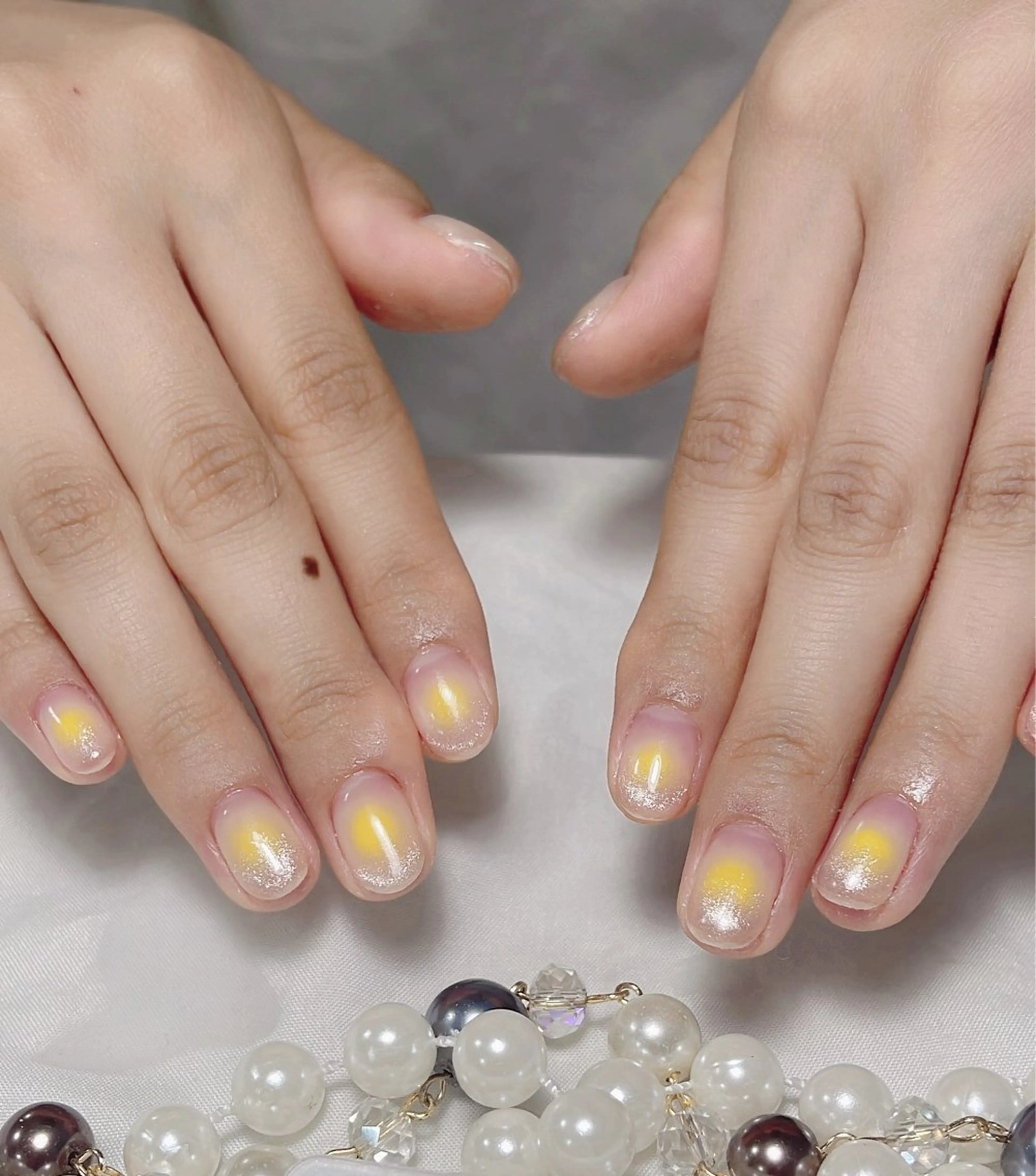 ネイル アートネイル フレンチネイル ジェルネイル グラデーション 韓国ネイル 村中 ハナのネイルデザイン