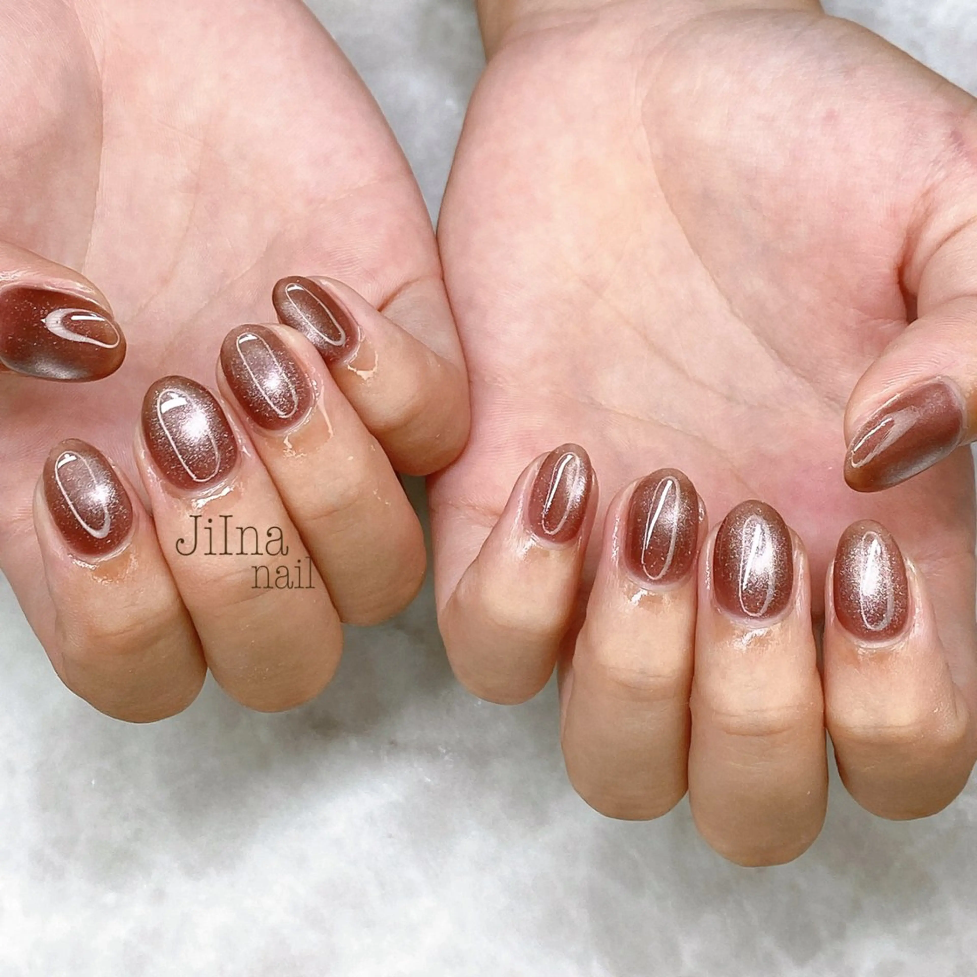 ネイル マグネットネイル マグネットワンカラー ワンカラーネイル JiIna nailのネイルデザイン