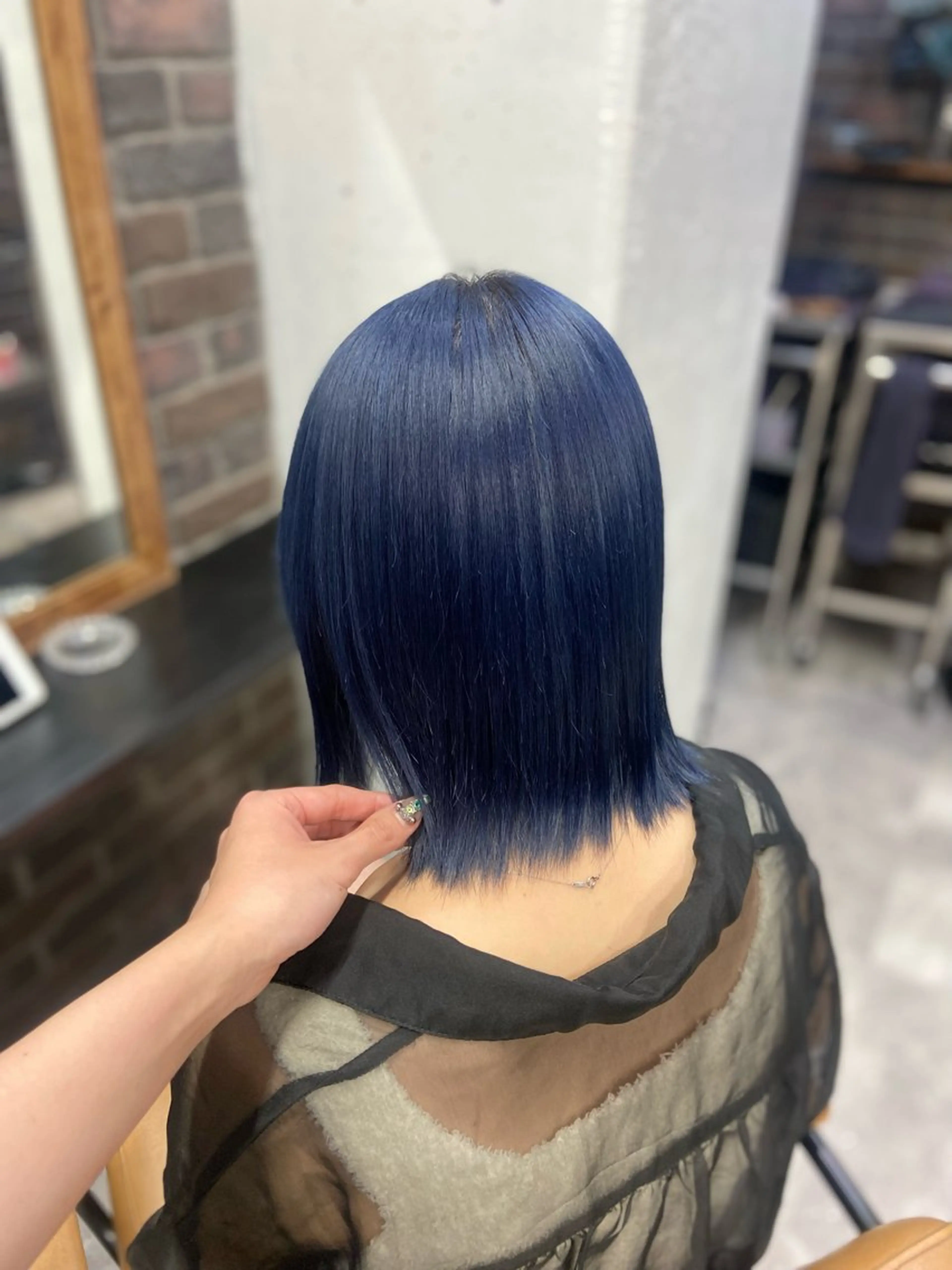 ♡🇰🇷ブルーブラック🇰🇷♡【ブルーブラックカラー➕トリートメント】の写真