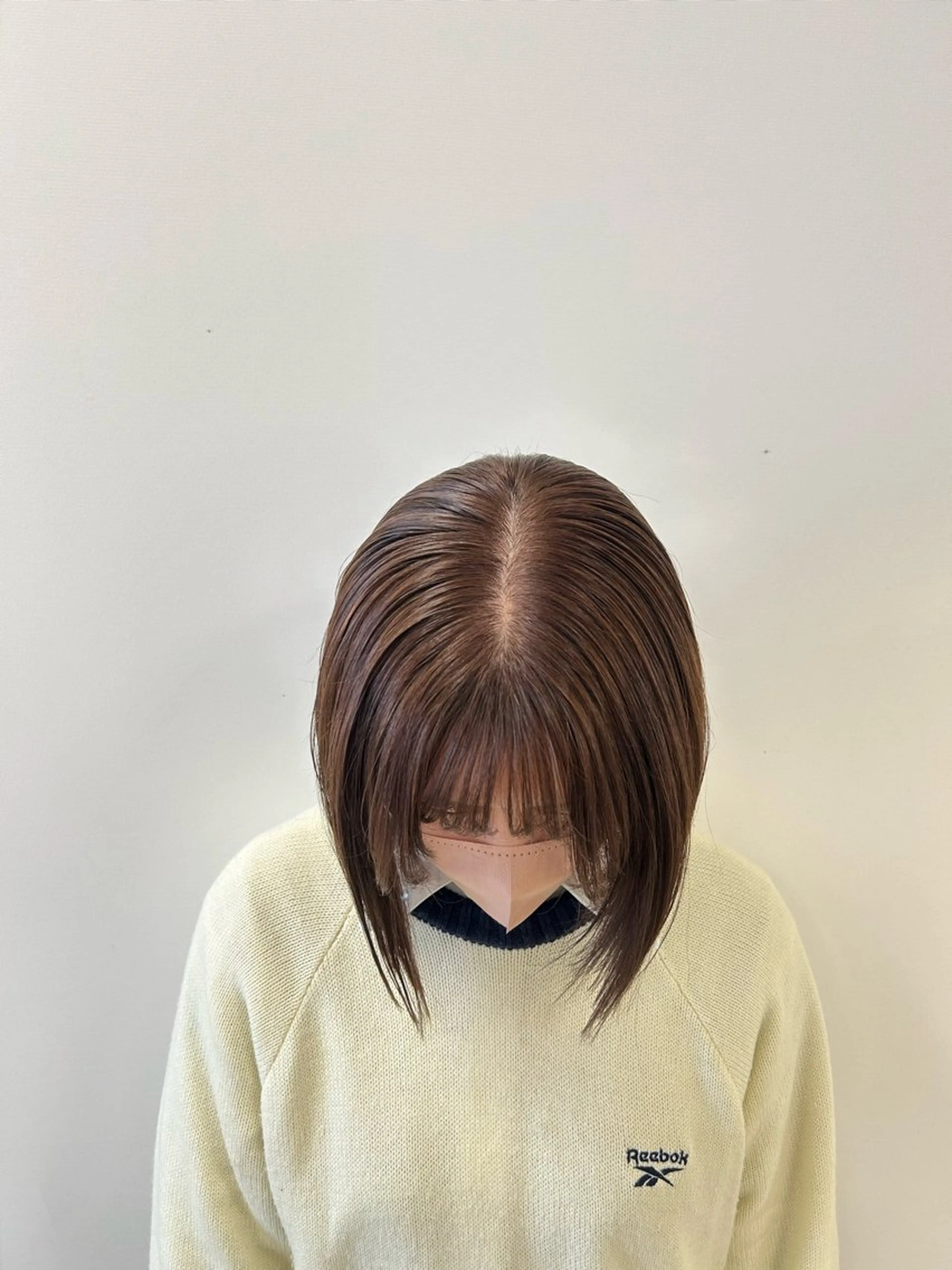 ミディアム カラー カット ヘアカラー ベージュ/つや髪/ レイヤー／ゆいなのヘアスタイル