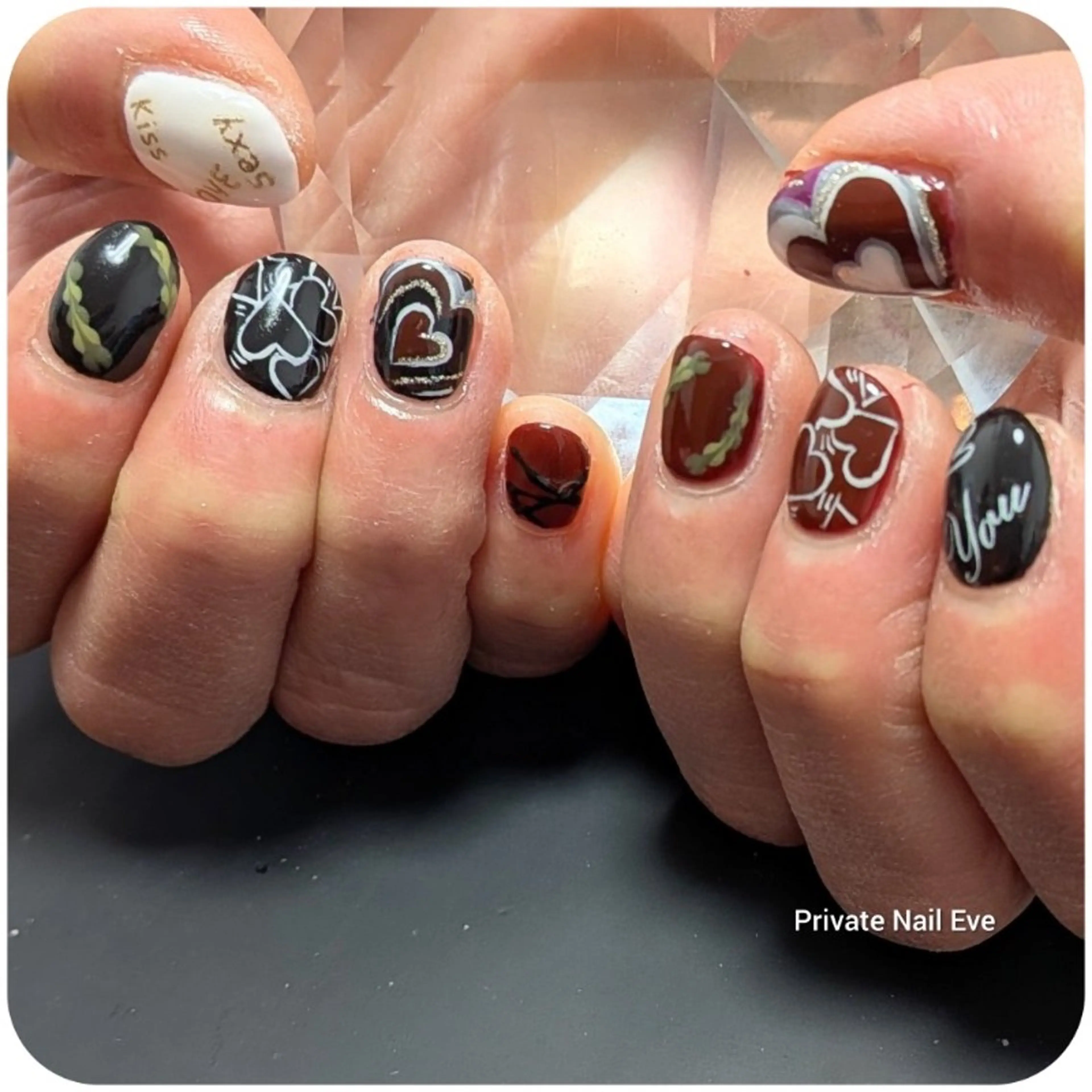 ネイル バレンタイン ハンドネイル ネイル junkoのネイルデザイン