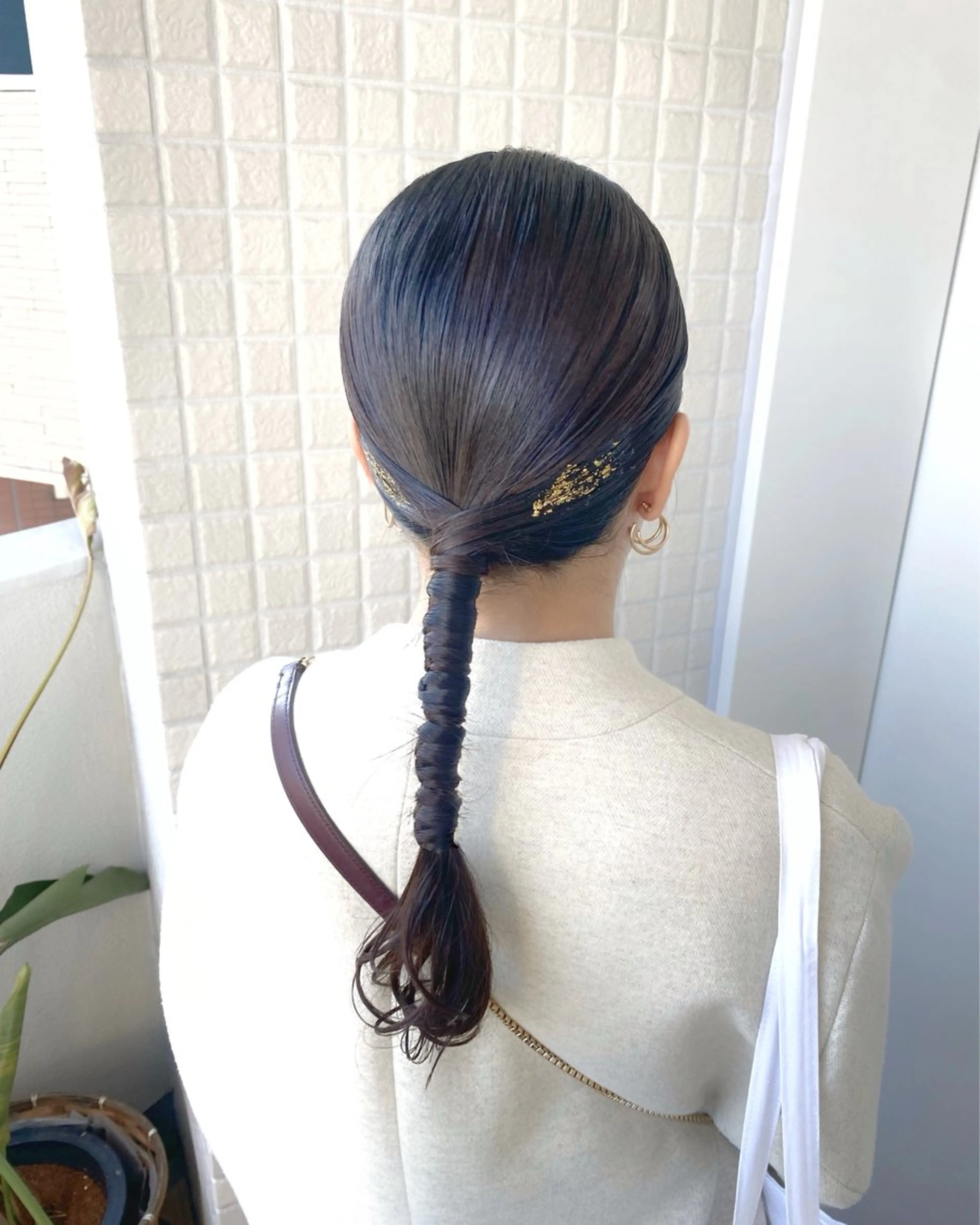 セミロング ヘアアレンジ 艶カラー/縮毛矯正/ ケア/アレンジ/桜悠のヘアスタイル