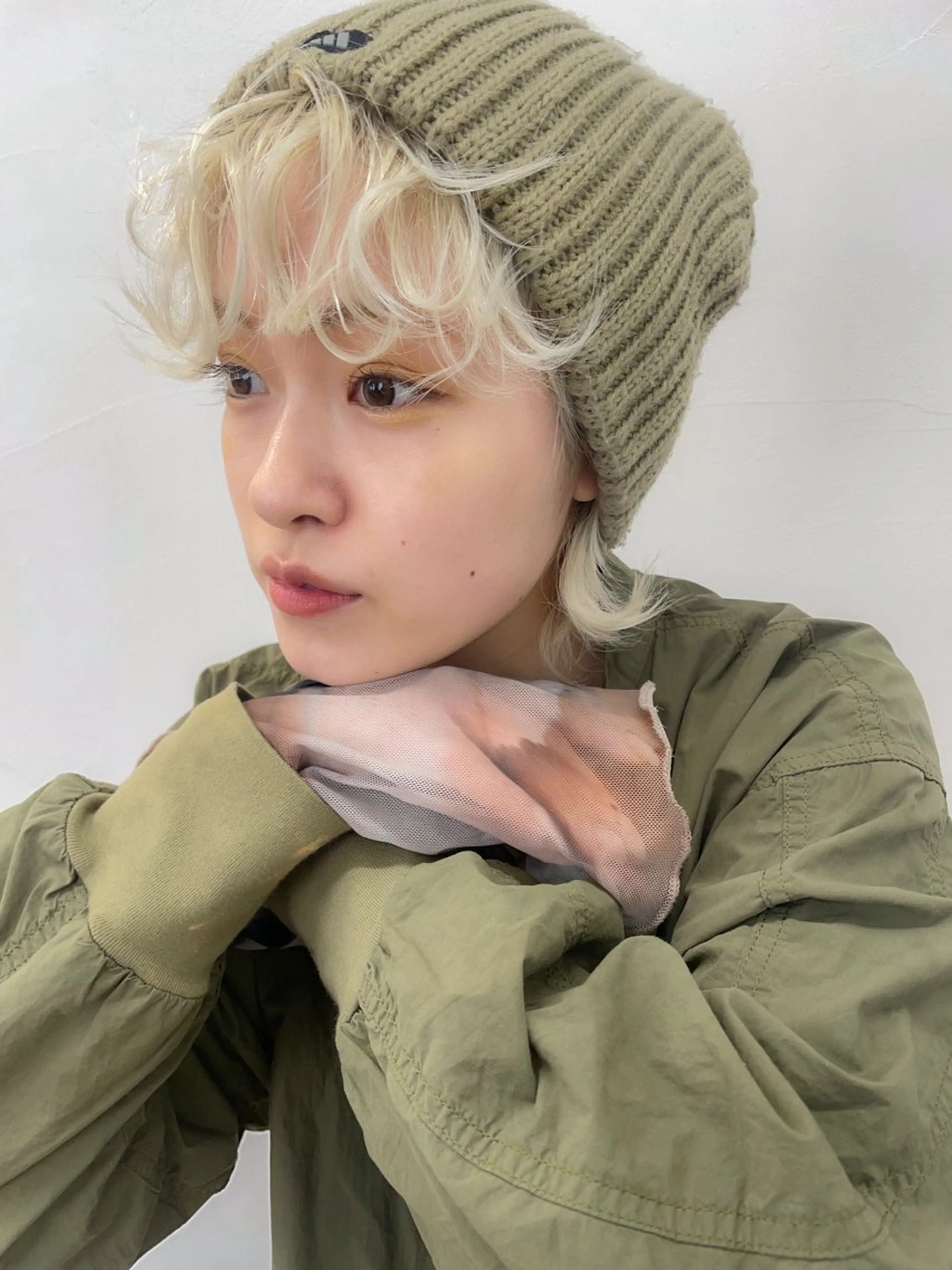 ショート カラー デザインカラー ハイトーンカラー ボブ ブリーチ/miinaのヘアスタイル