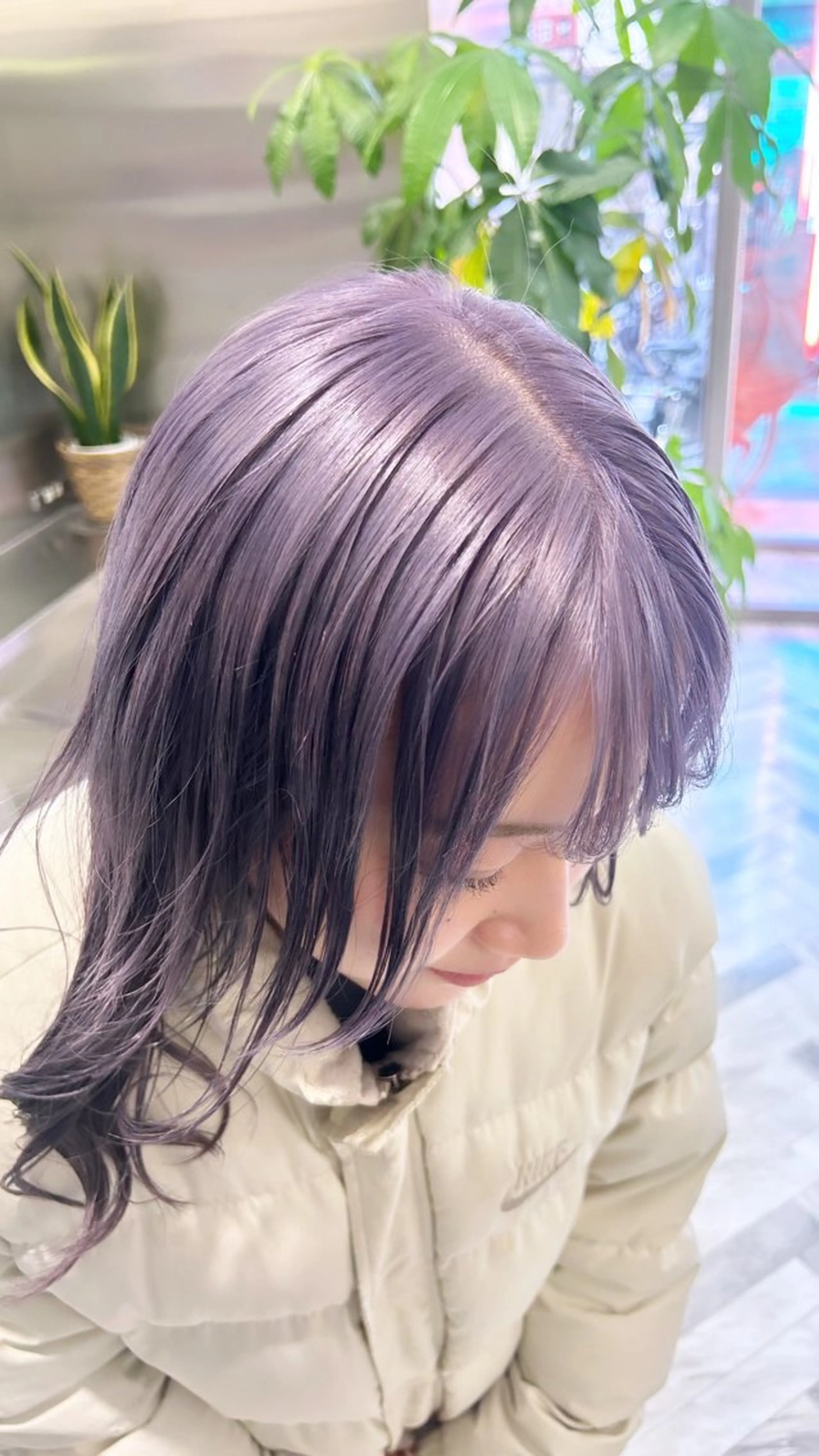 ロング カラー ブリーチ ケアブリーチ 透明感カラー ハイトーンカラー イルミナカラー ヘアカラー メンズ/ボブ/パーマ /くるみのマツエク・マツパデザイン