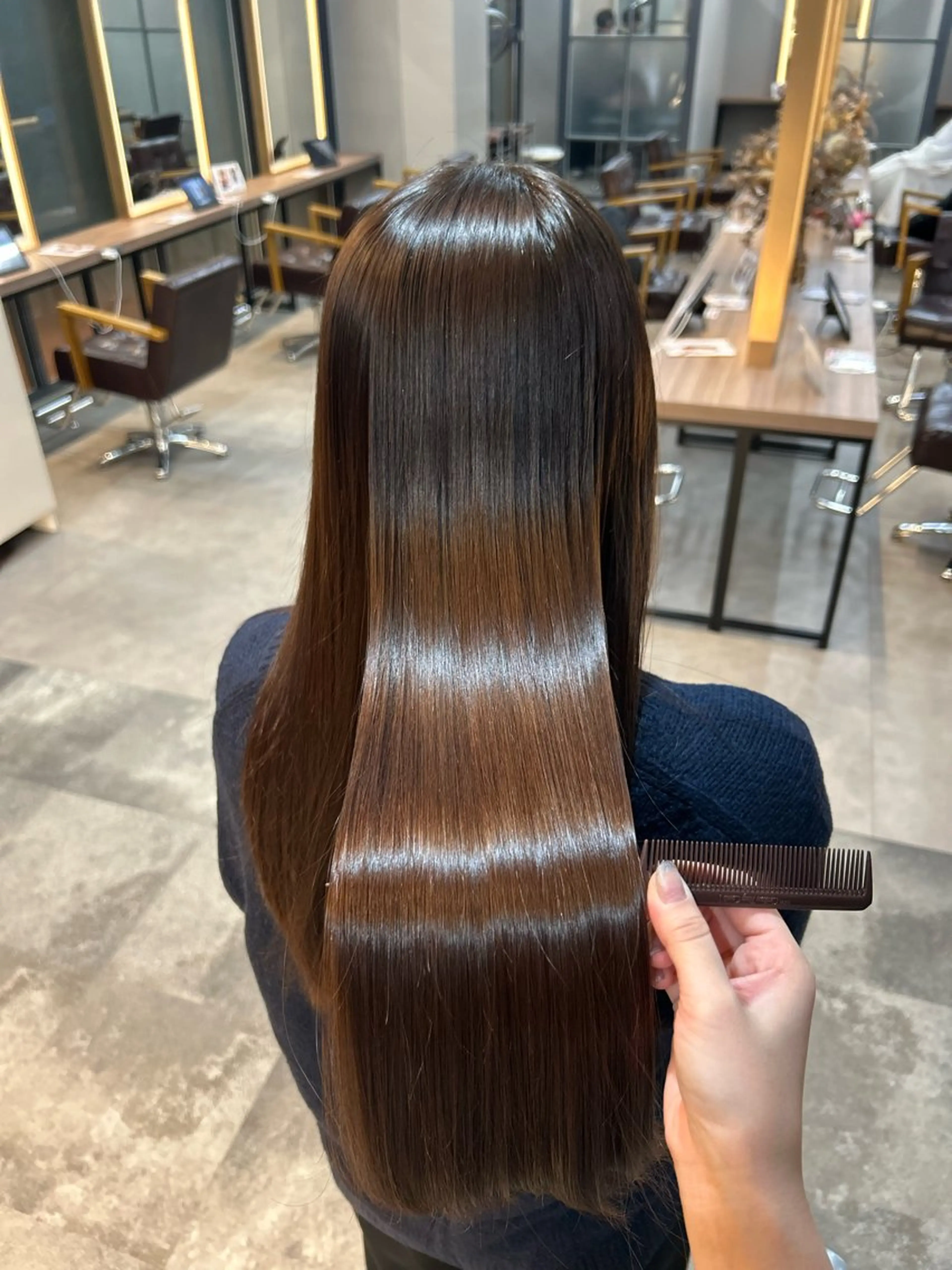 ロング カラー 髪質改善 トリートメント ヘアカラー 赤みなしカラー🍐/ 艶髪✨/ririkaのヘアスタイル