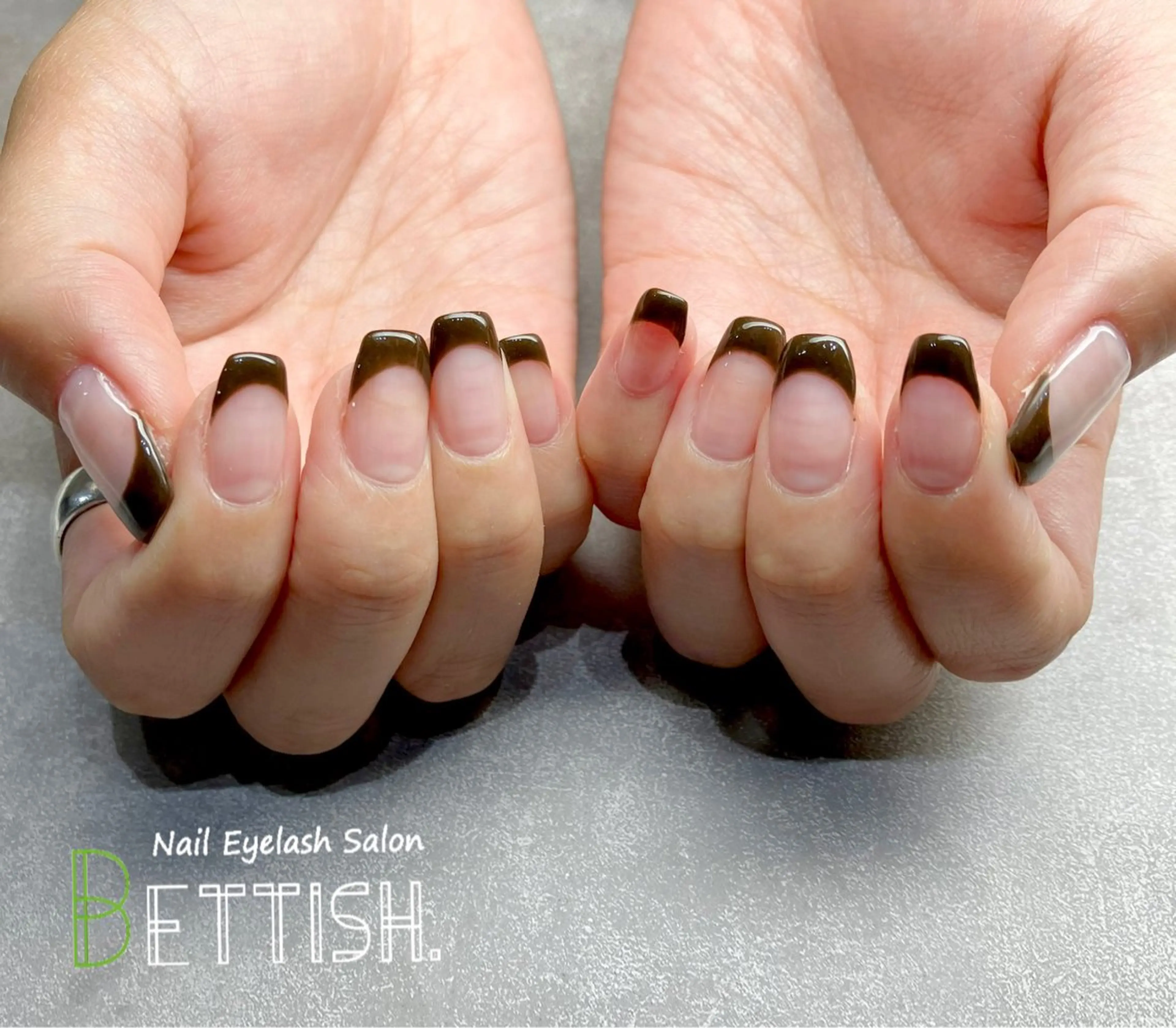 ネイル ブラウン フレンチネイル BETTISH. KUMIKO☺︎︎のネイルデザイン