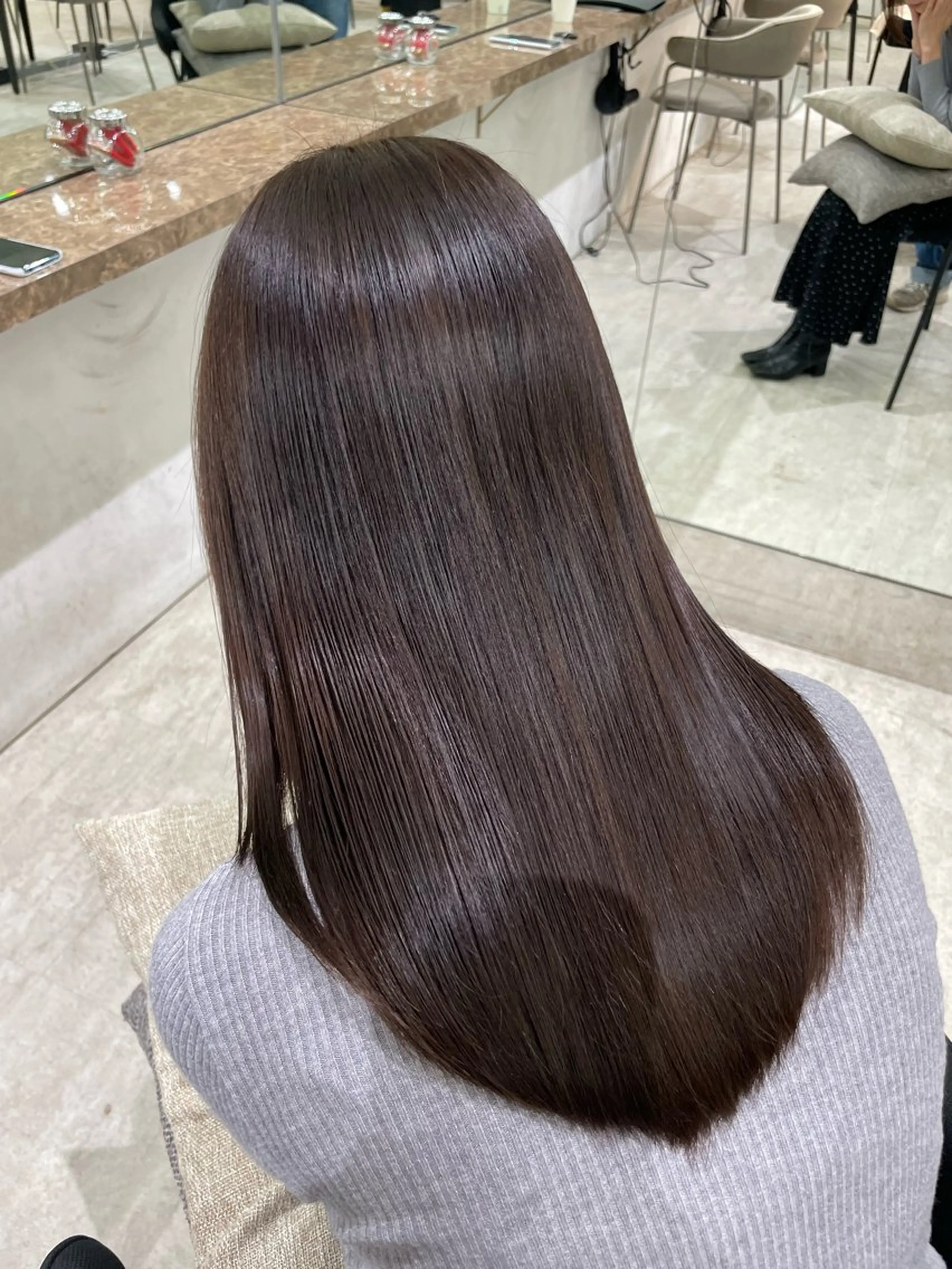 髪質改善カラー+縮毛矯正+トリートメント🫧の写真