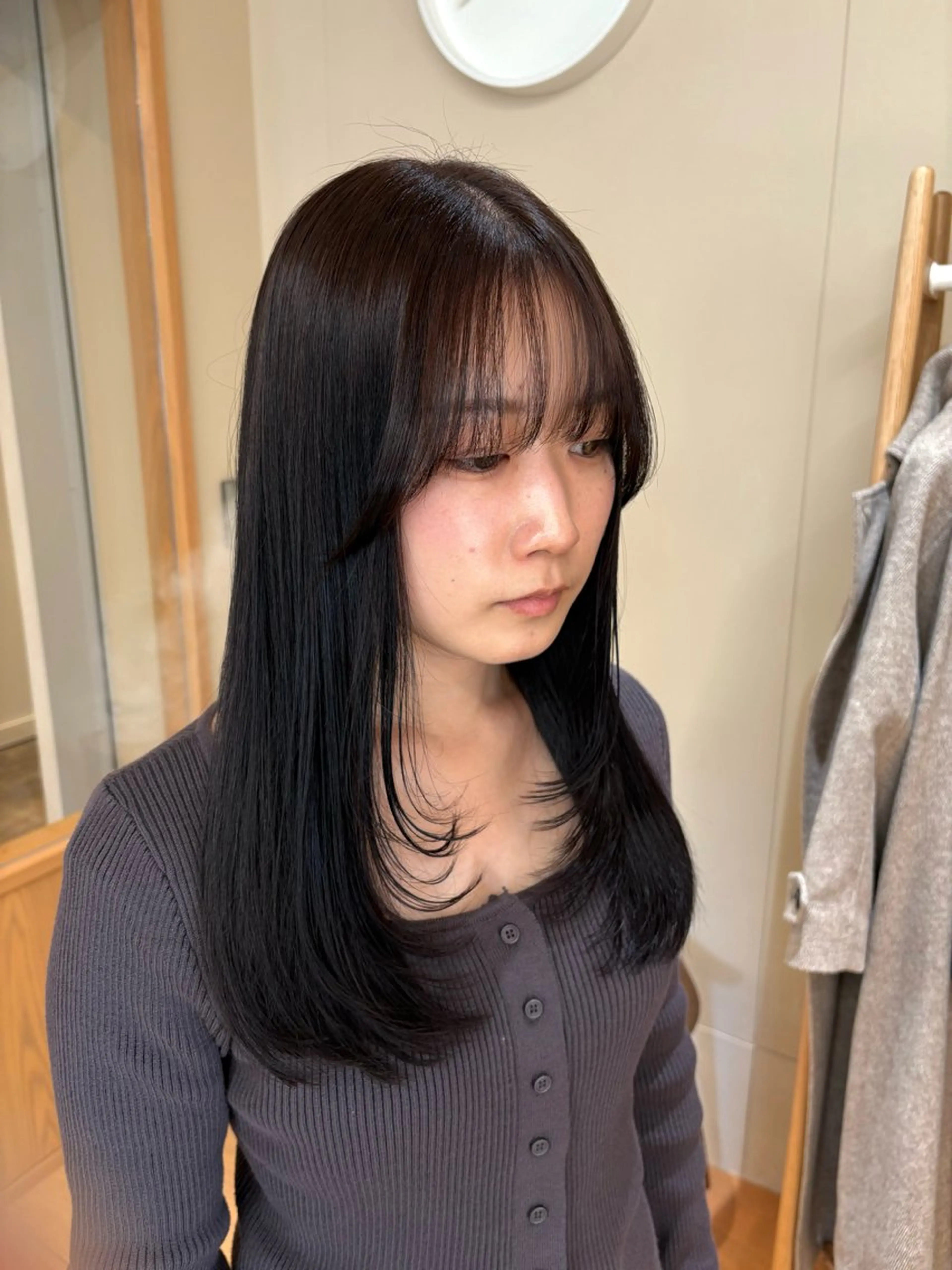 ロング カラー レイヤーカット カット 暖色＊ベージュ ＊くらたあやかのヘアスタイル