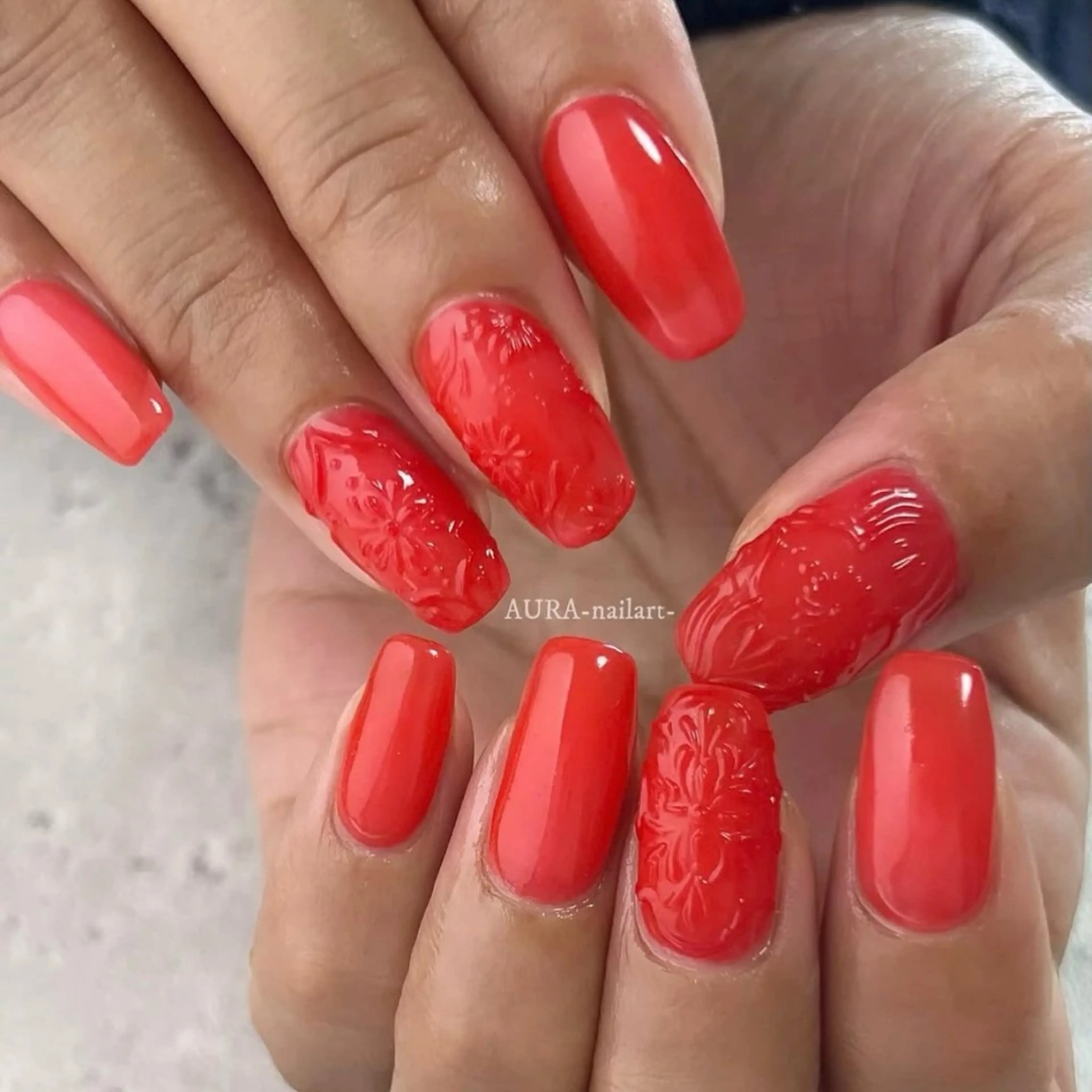 ネイル ハンドネイル フットネイル AURA nailartのネイルデザイン