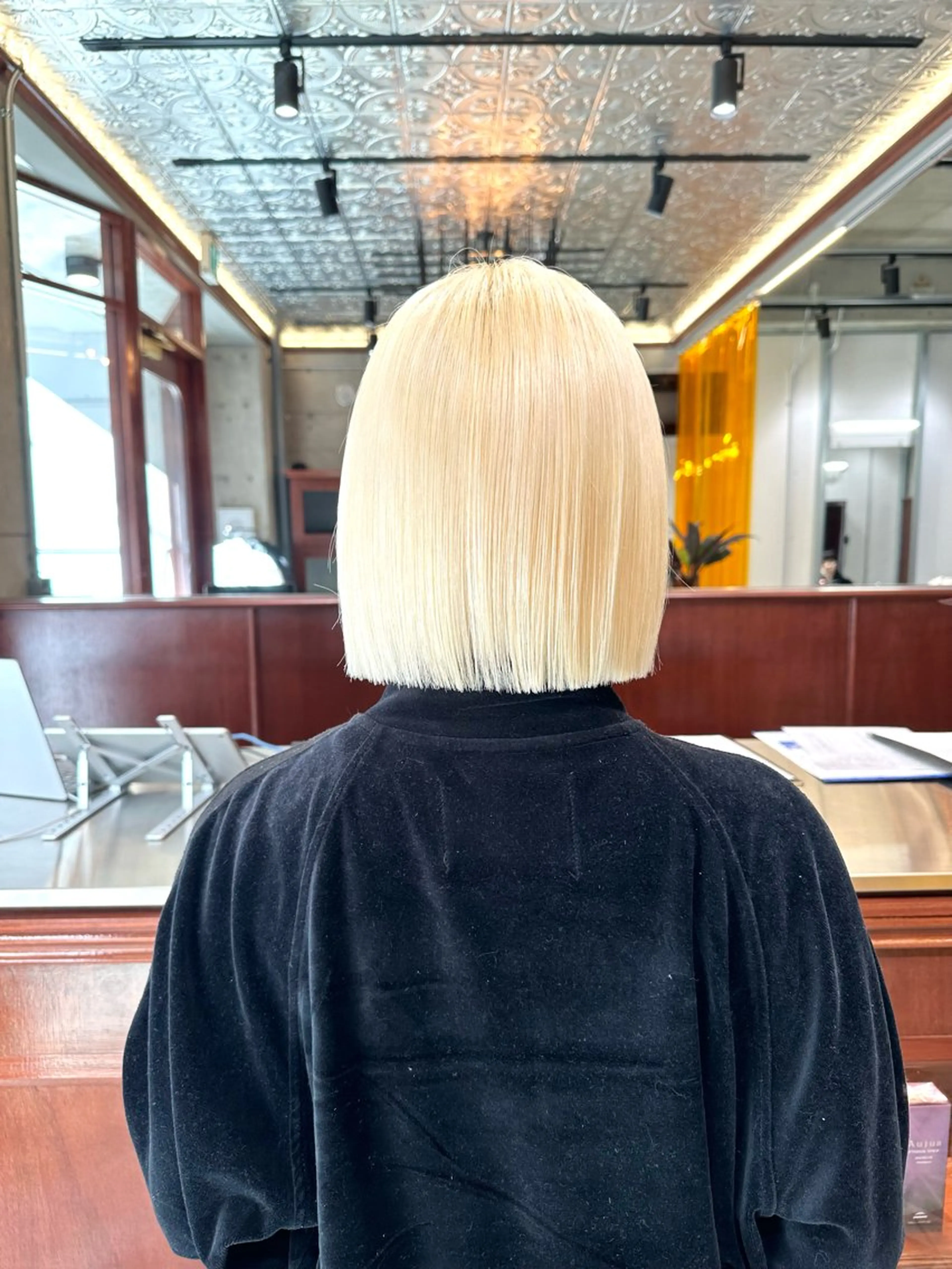 毛先ぷっつりボブカットモデル様の写真