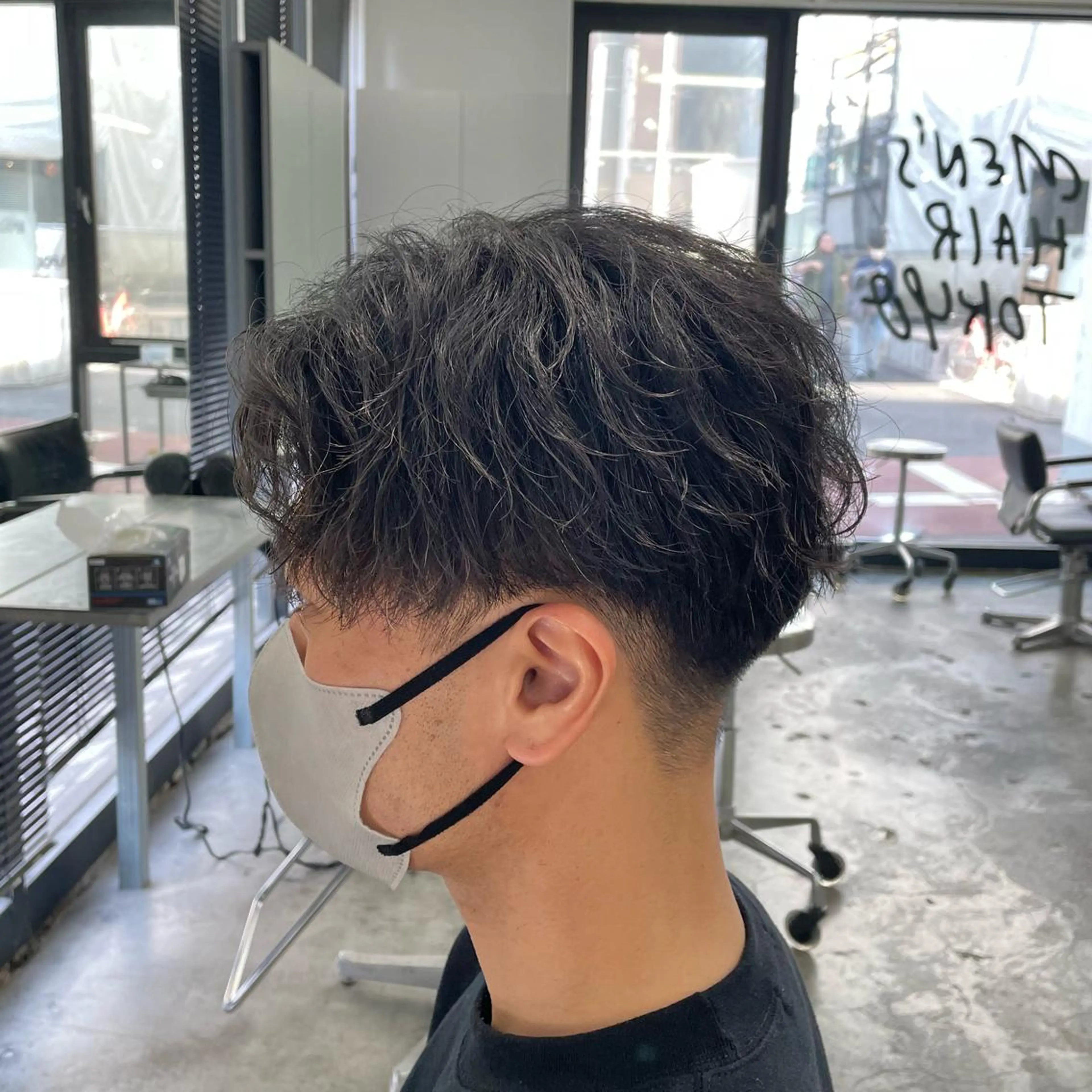 ショート パーマ メンズ カット パーマ メンズ特化美容師/ 藤戸 椋のヘアスタイル