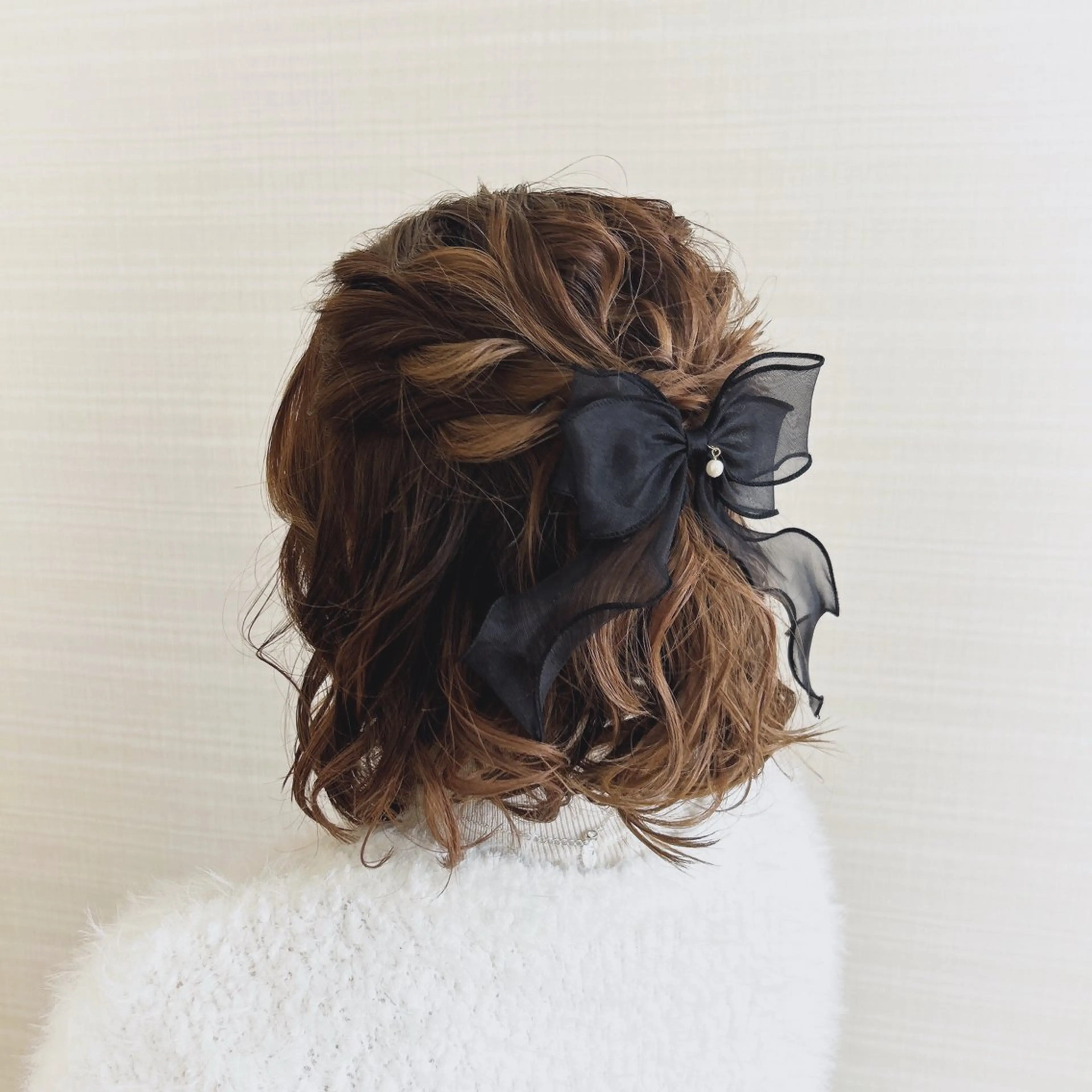 ヘアアレンジ ハーフアップ ボブ 加藤 立夏のヘアスタイル