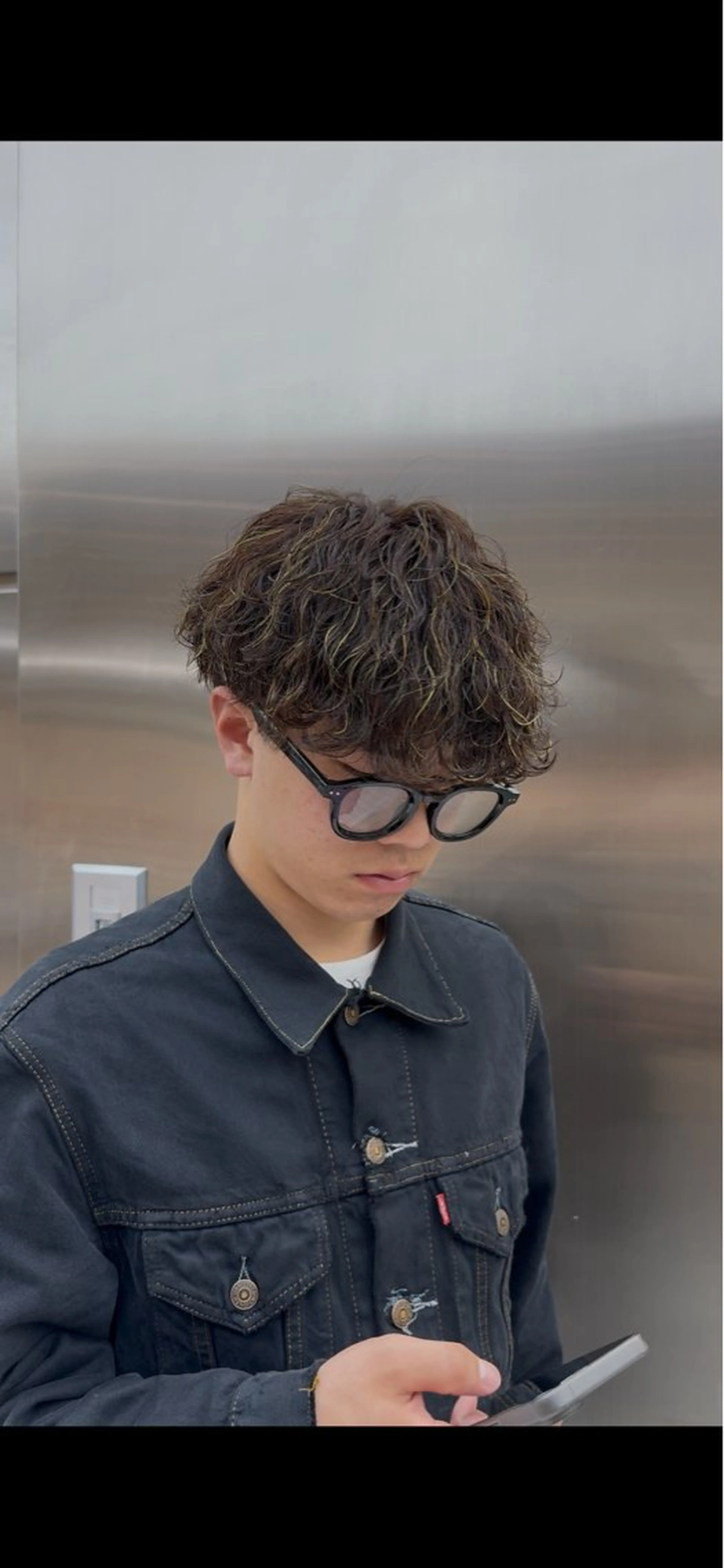 カラー パーマ メンズ カット ヘアカラー パーマ fifth park 六反穂 龍介のヘアスタイル