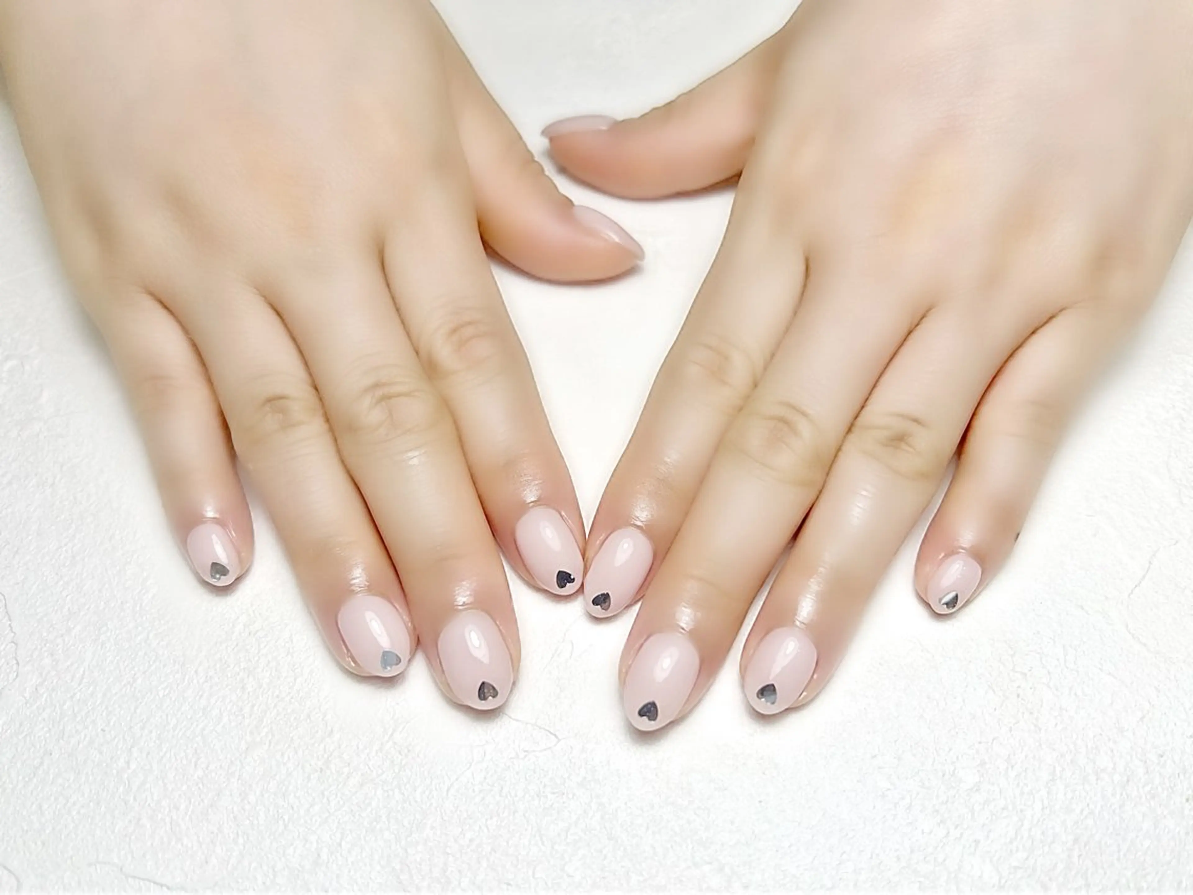 ネイル ハート オフィスネイル ワンカラーネイル ピンク シンプルネイル rouse nail RISATOのネイルデザイン
