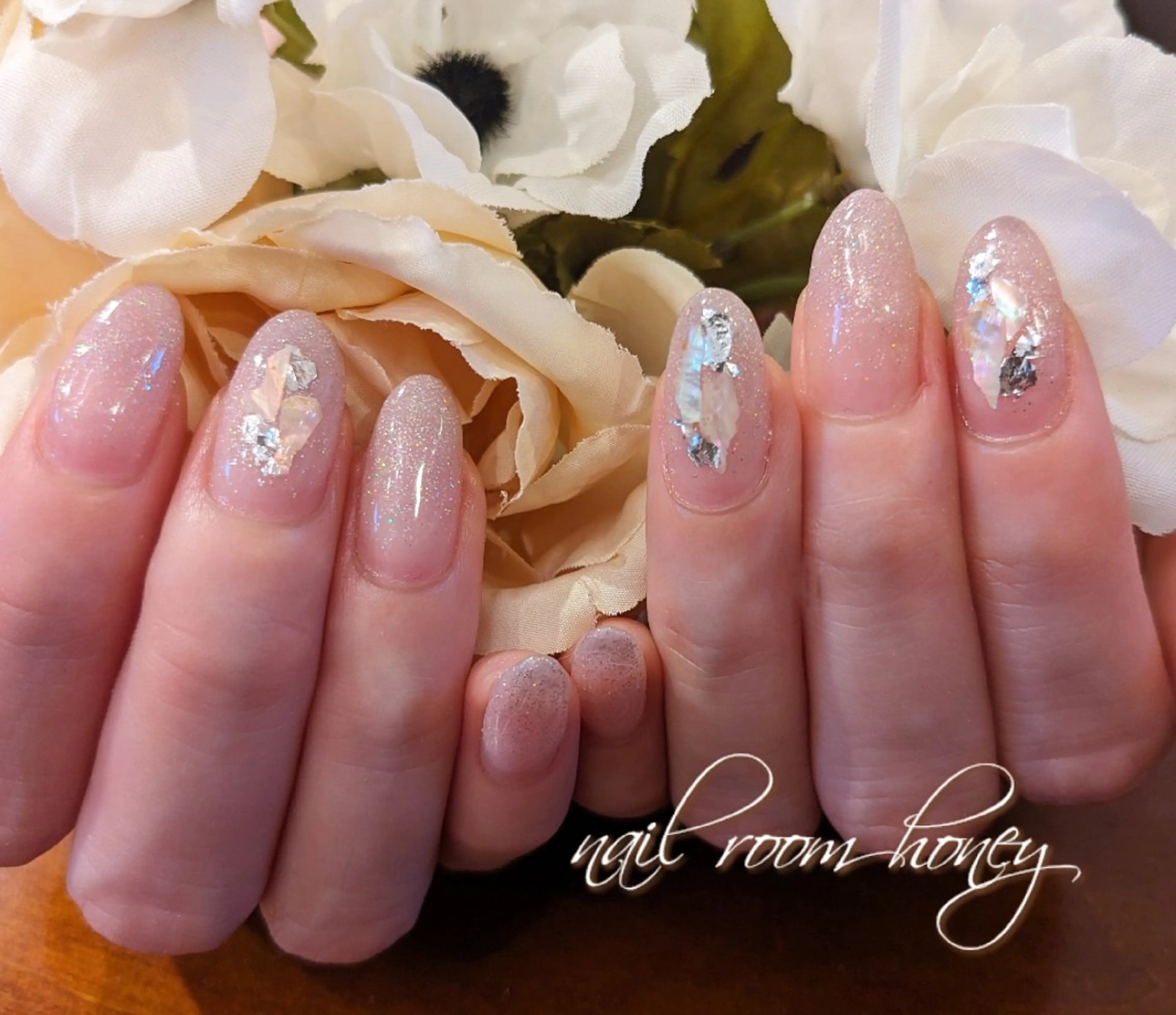 ネイル グラデーション ピンク シンプルネイル ハンドネイル nail room  honeyのネイルデザイン